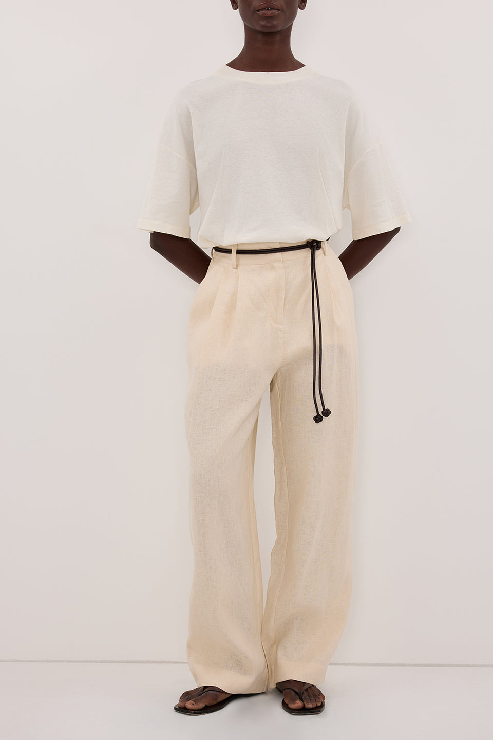 FRAN SANDSTONE LINEN PANT