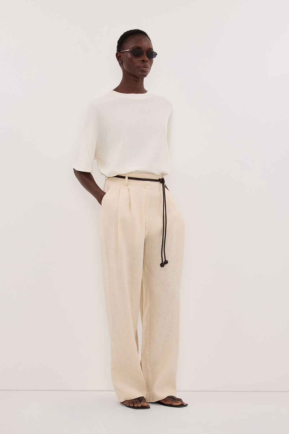 FRAN SANDSTONE LINEN PANT