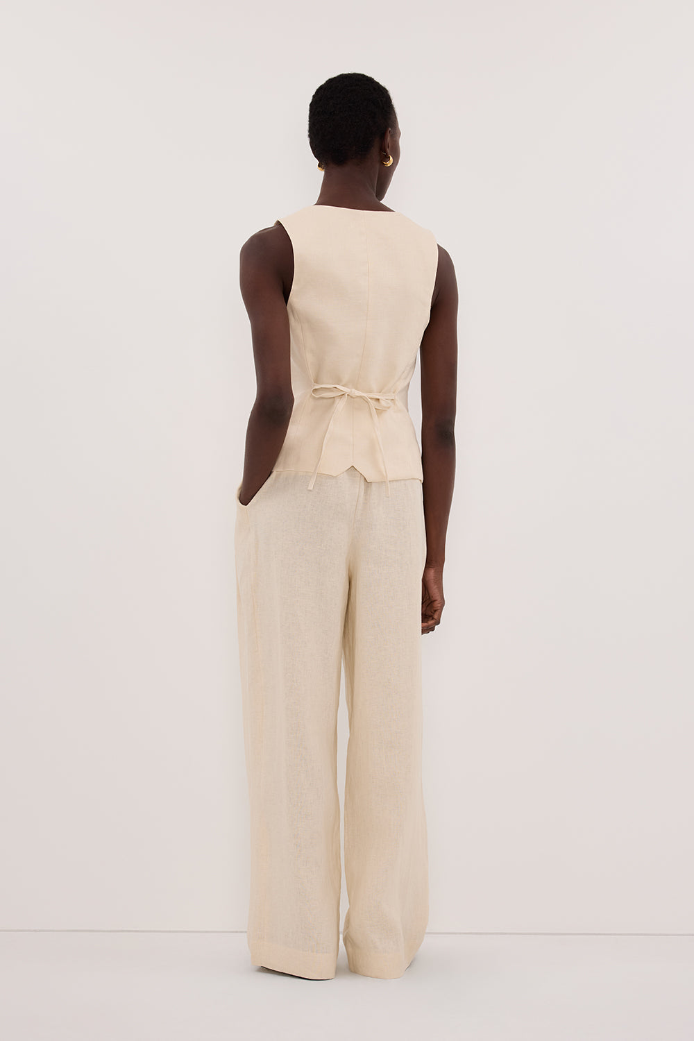 FRAN SANDSTONE LINEN PANT