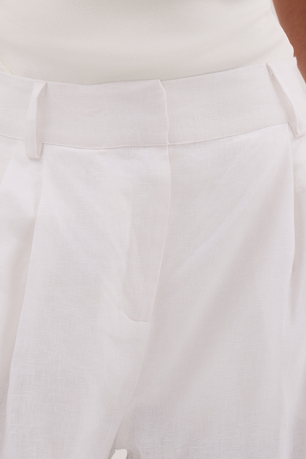 FRAN WHITE LINEN PANT