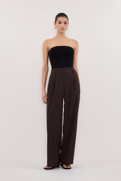 Aude wearing REMY ESPRESSO TAILORED PANT