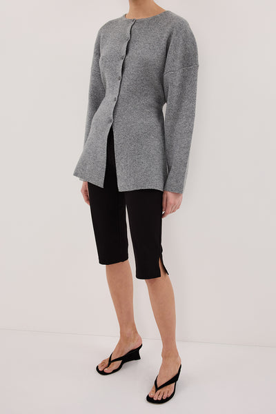 Carol wearing DEMI BLACK CAPRI PANT