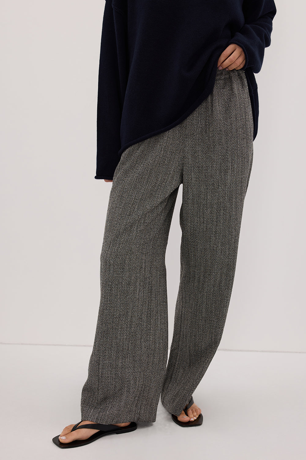 MANHATTAN CHARCOAL TWEED PANT