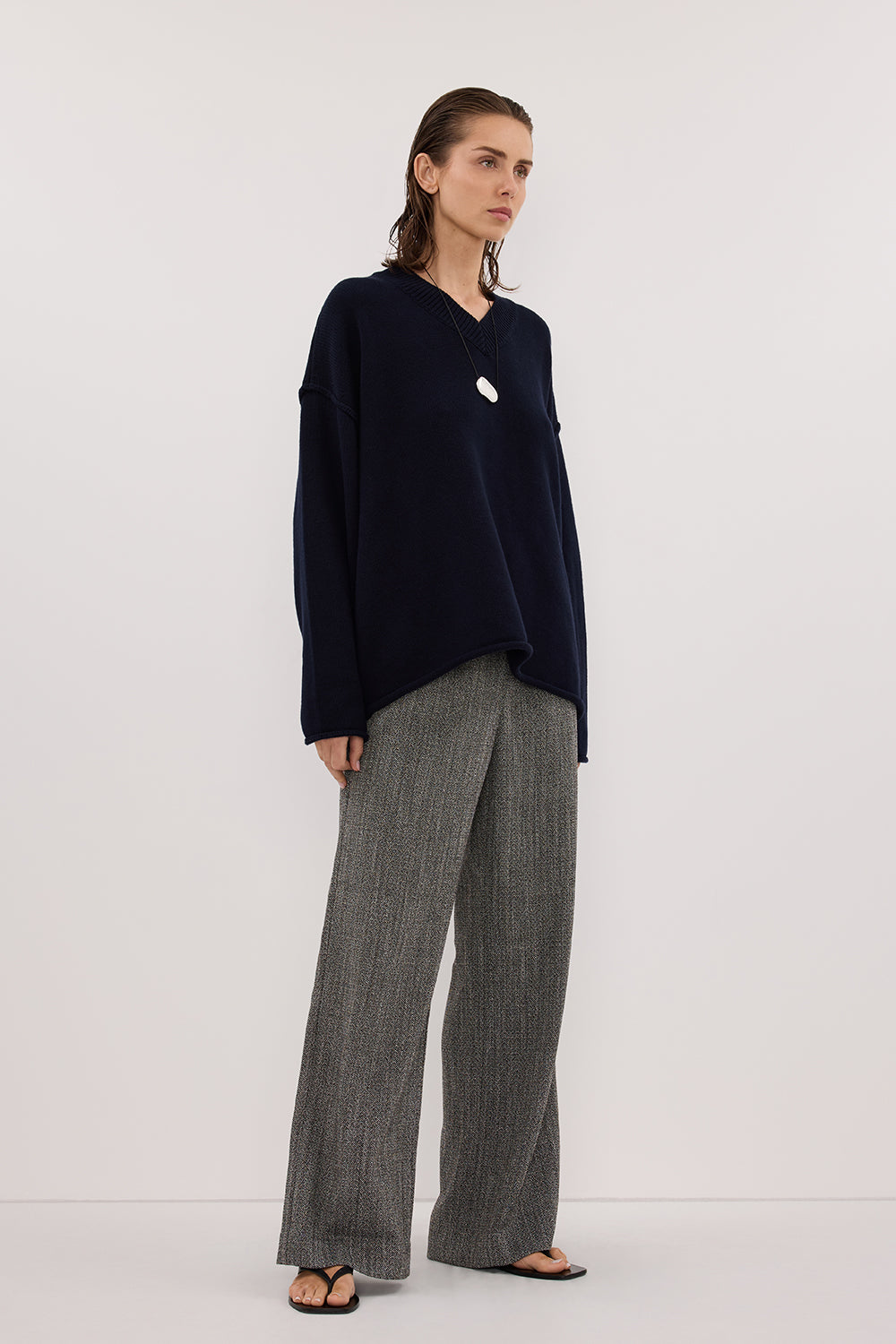 MANHATTAN CHARCOAL TWEED PANT