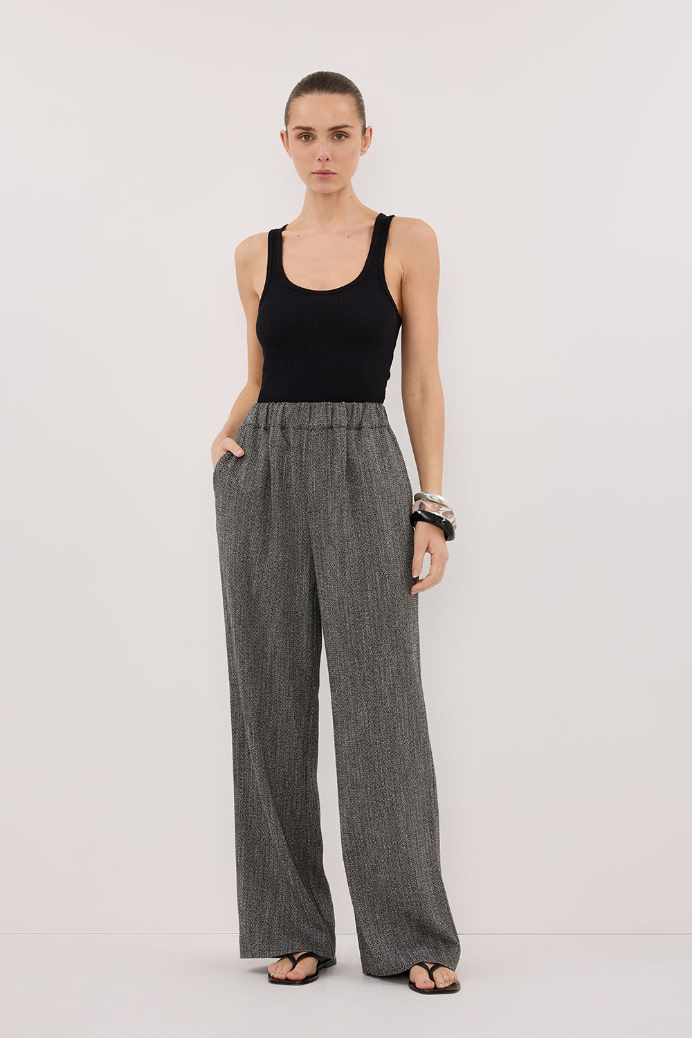 MANHATTAN CHARCOAL TWEED PANT