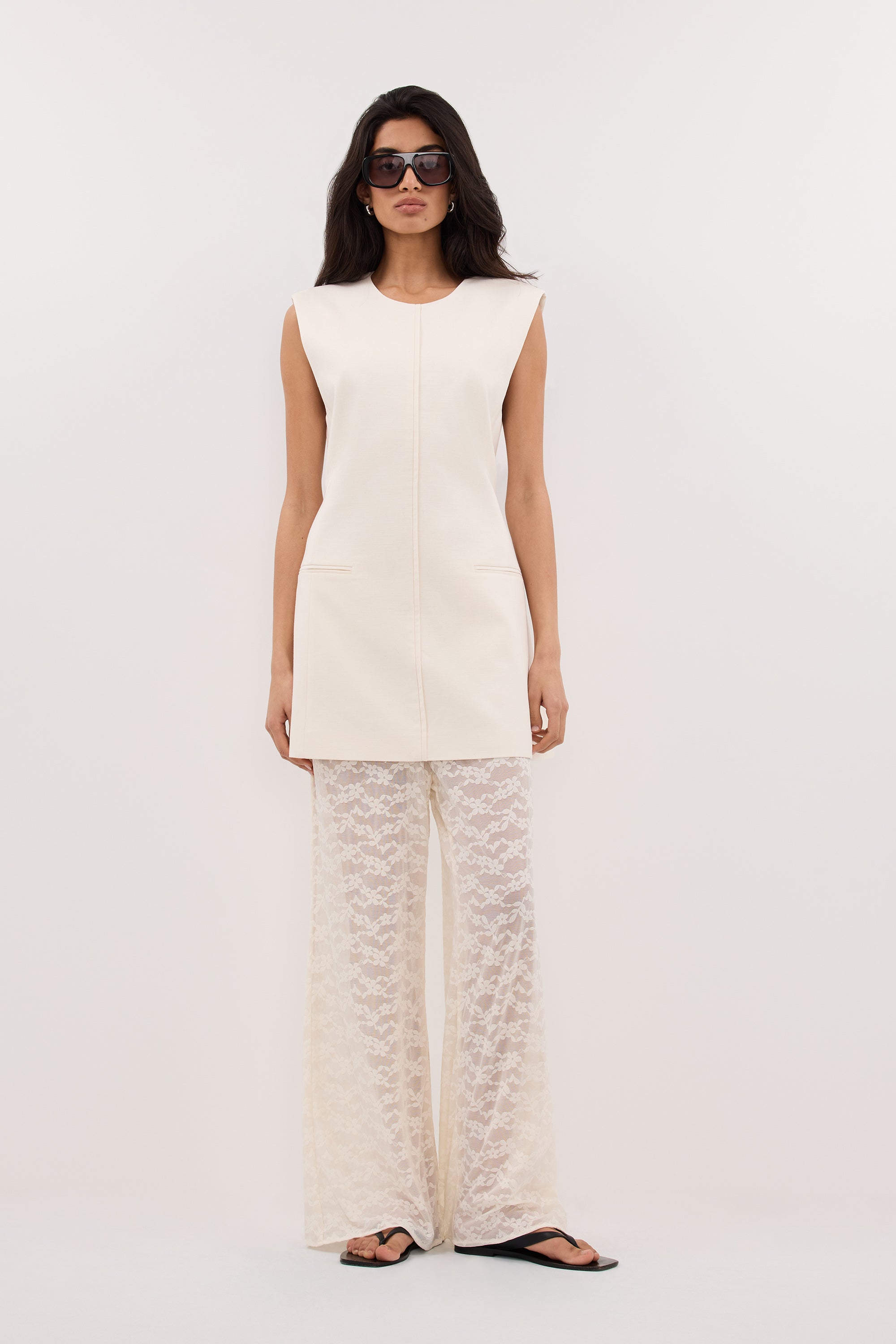 BELLE CREAM LACE PANT