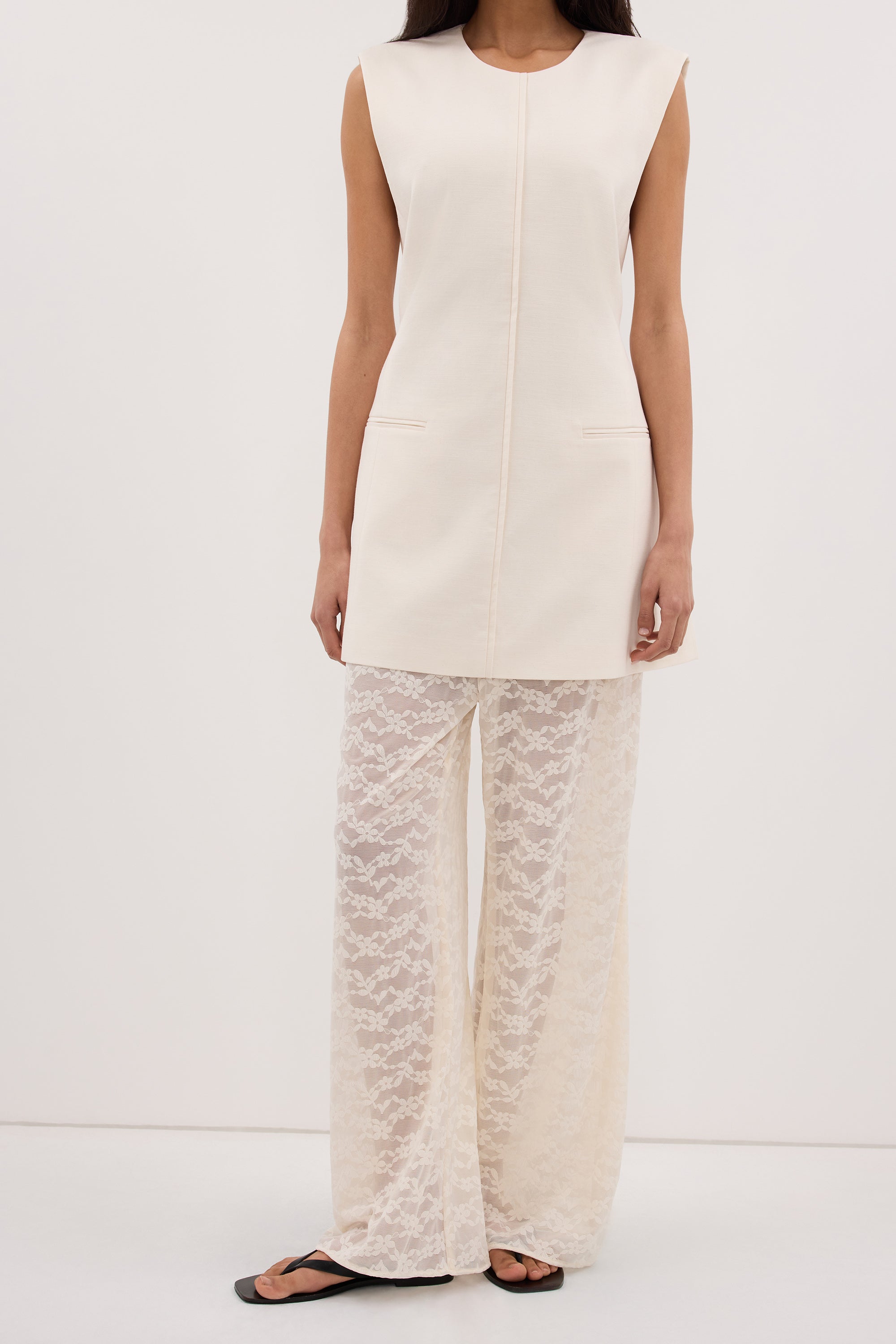 BELLE CREAM LACE PANT