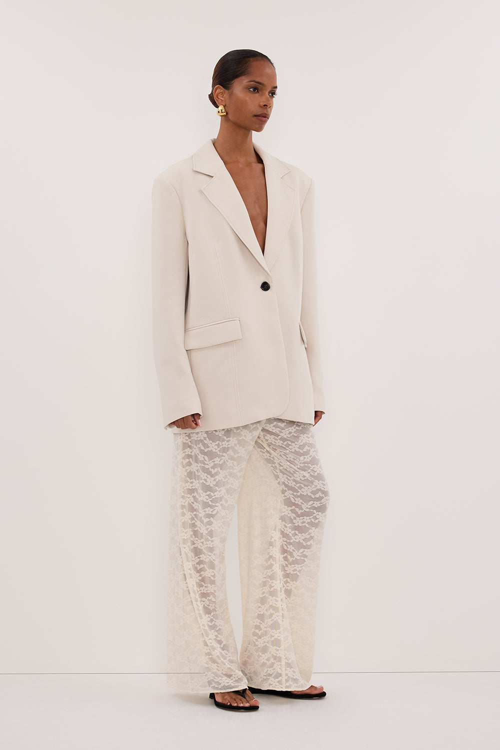 Belle Lace Pants in Cream by Dissh Belle Lace Pants in Cream by Dissh