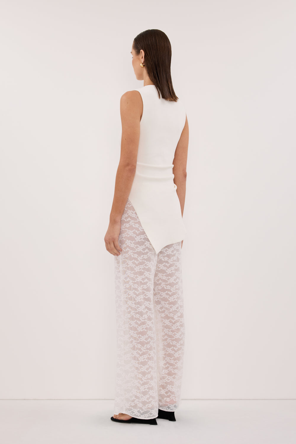 BELLE WHITE LACE PANT