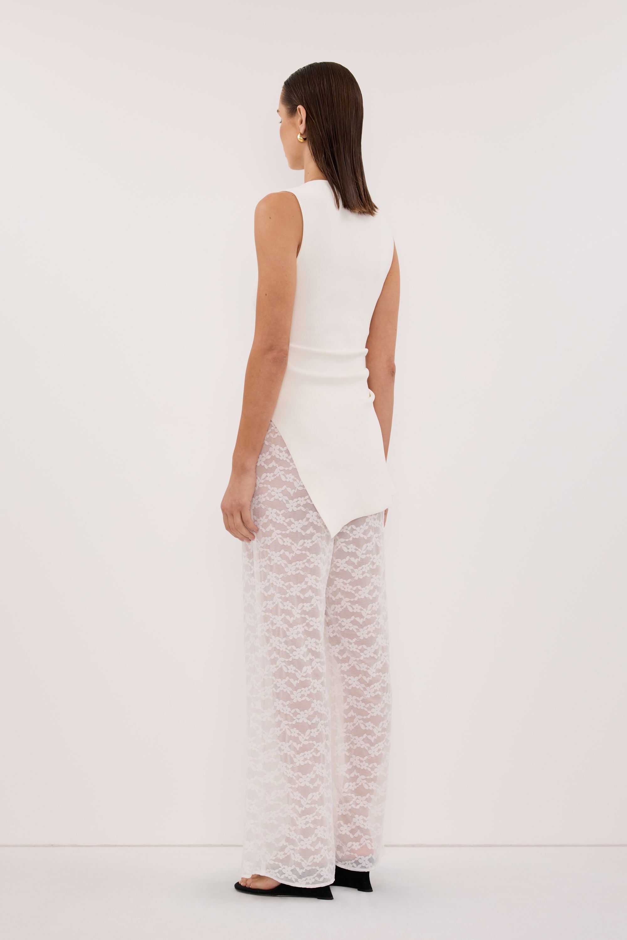 BELLE WHITE LACE PANT