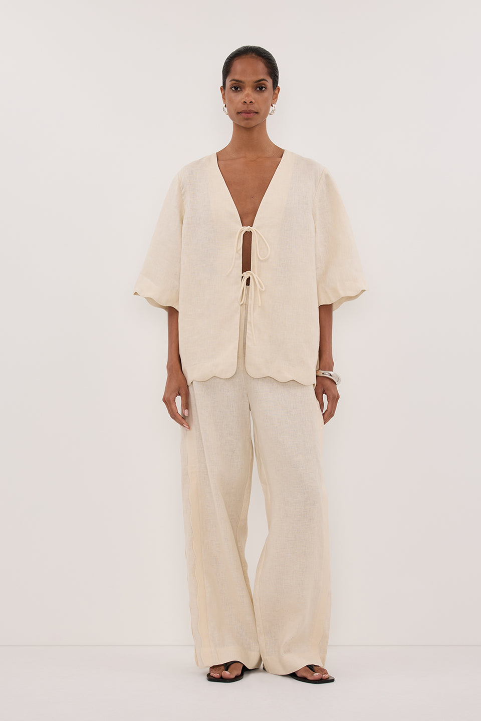 LELA SANDSTONE LINEN PANT