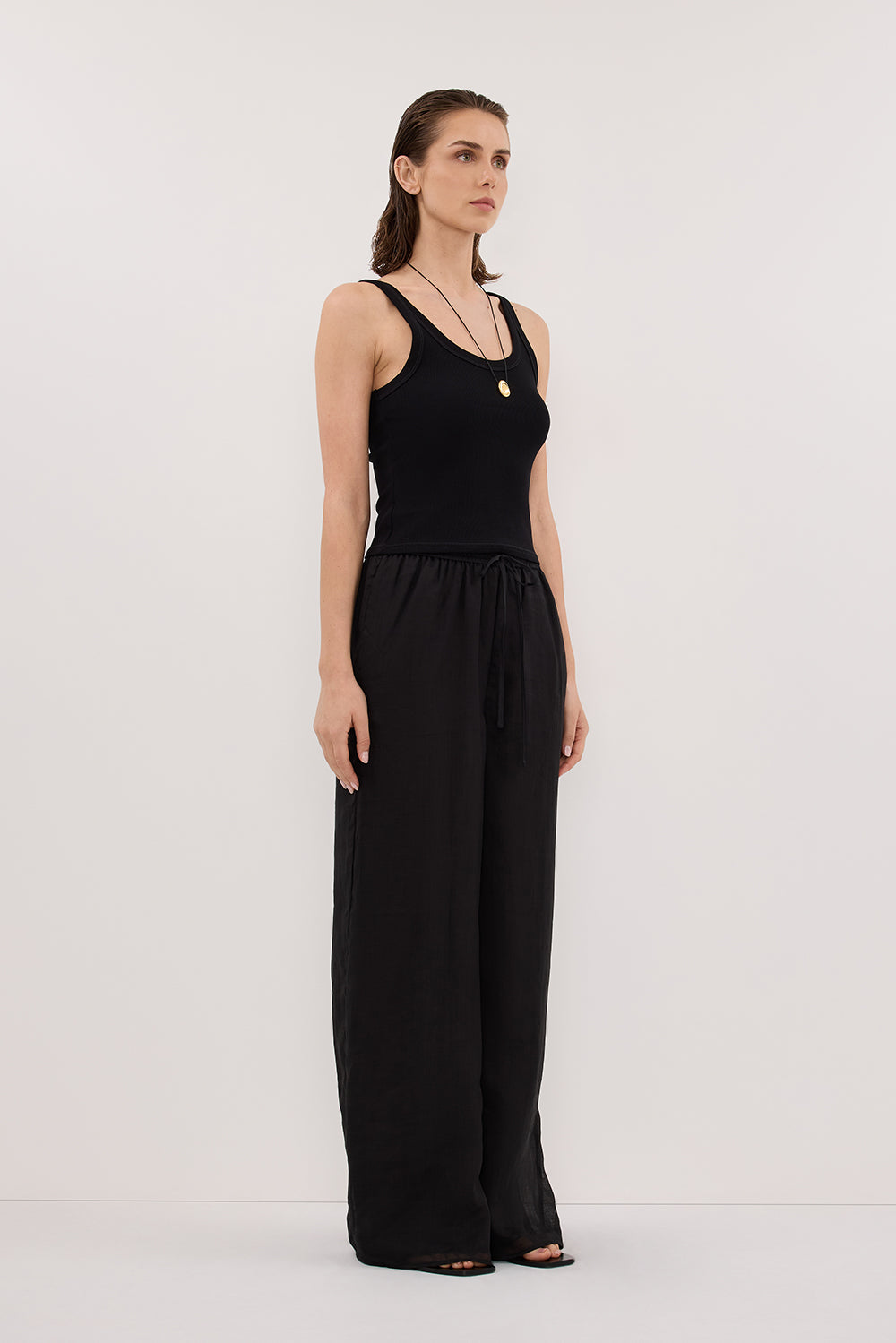 GINNY BLACK RAMIE PANT