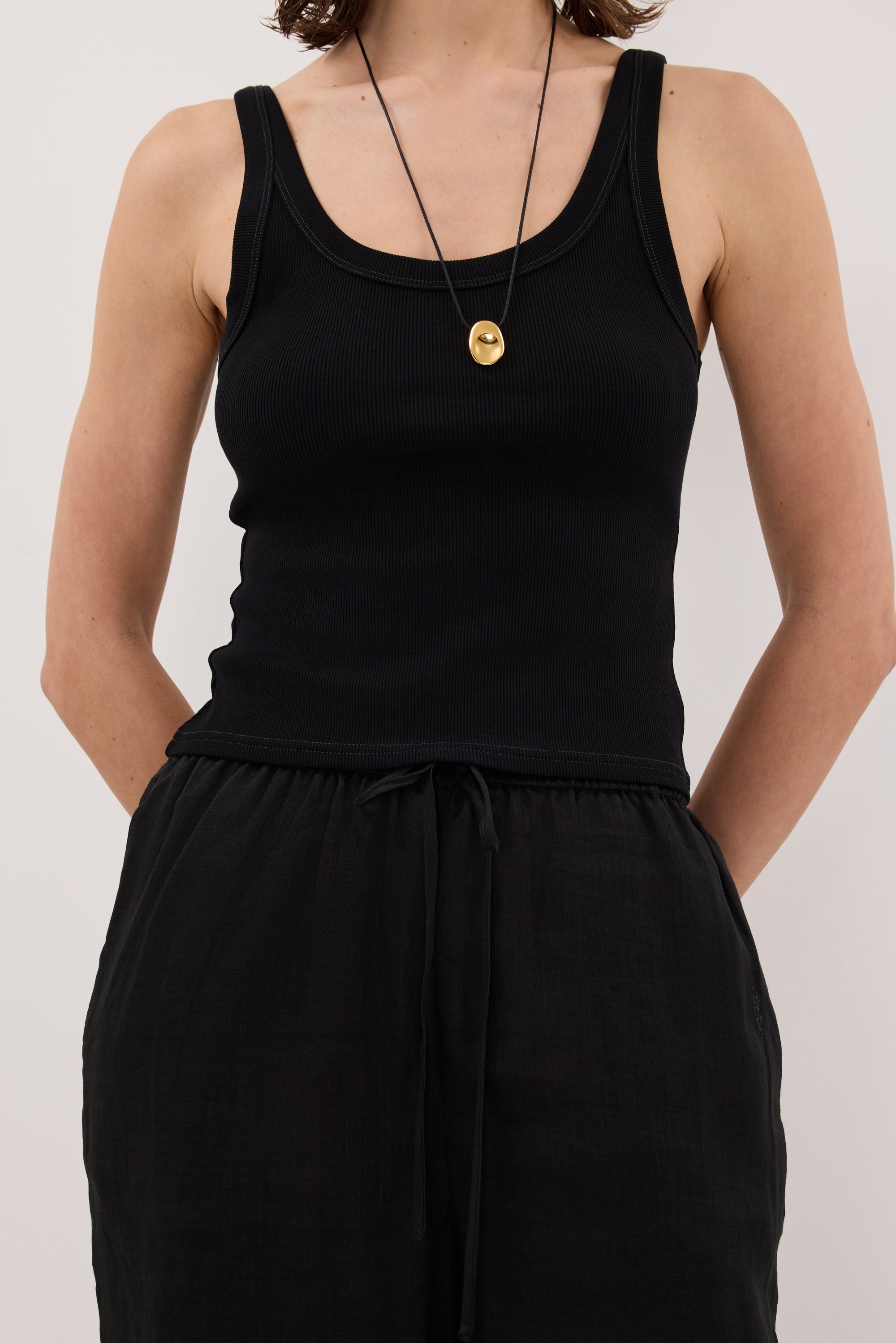 GINNY BLACK RAMIE PANT