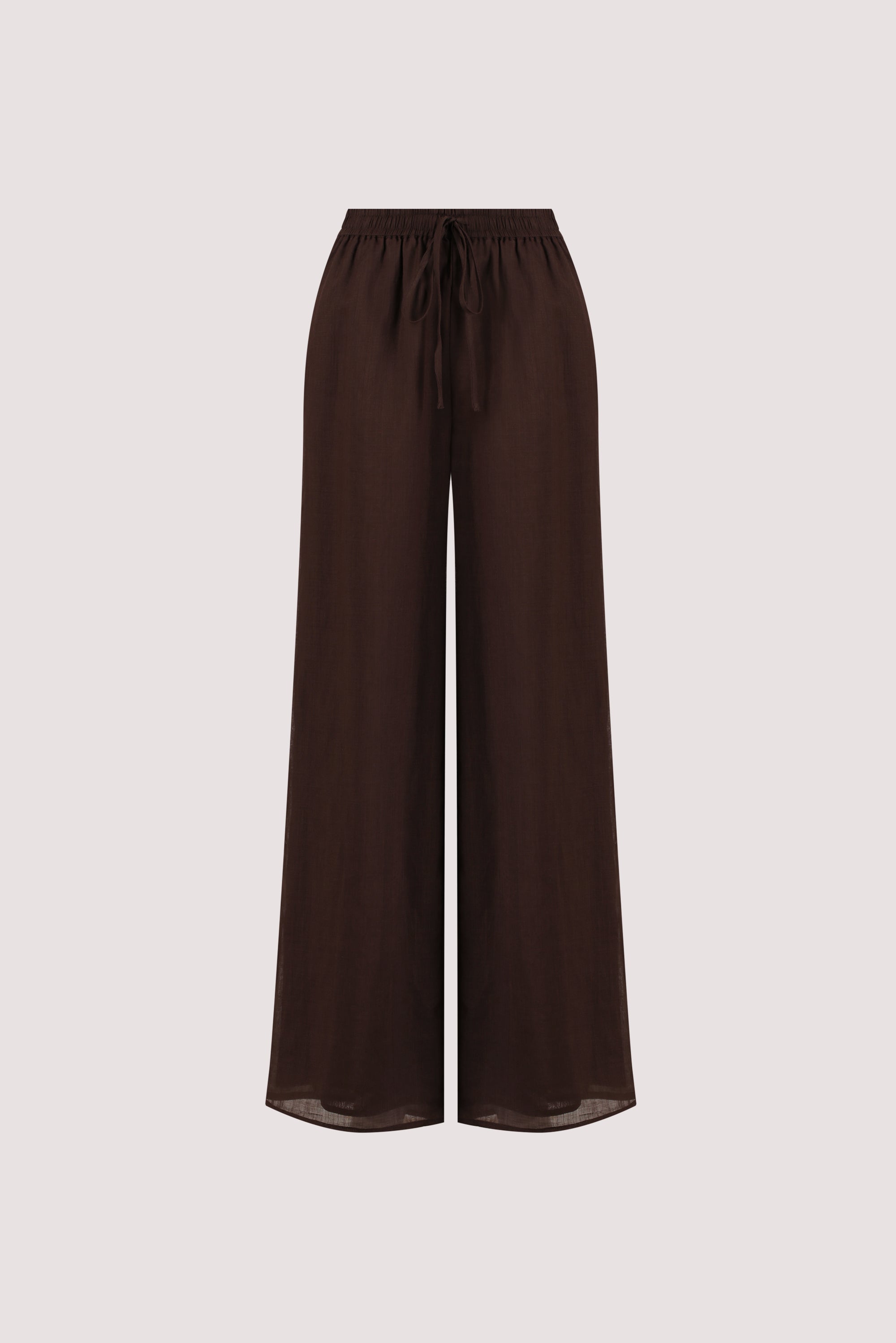 GINNY BURNT CHOC RAMIE PANT