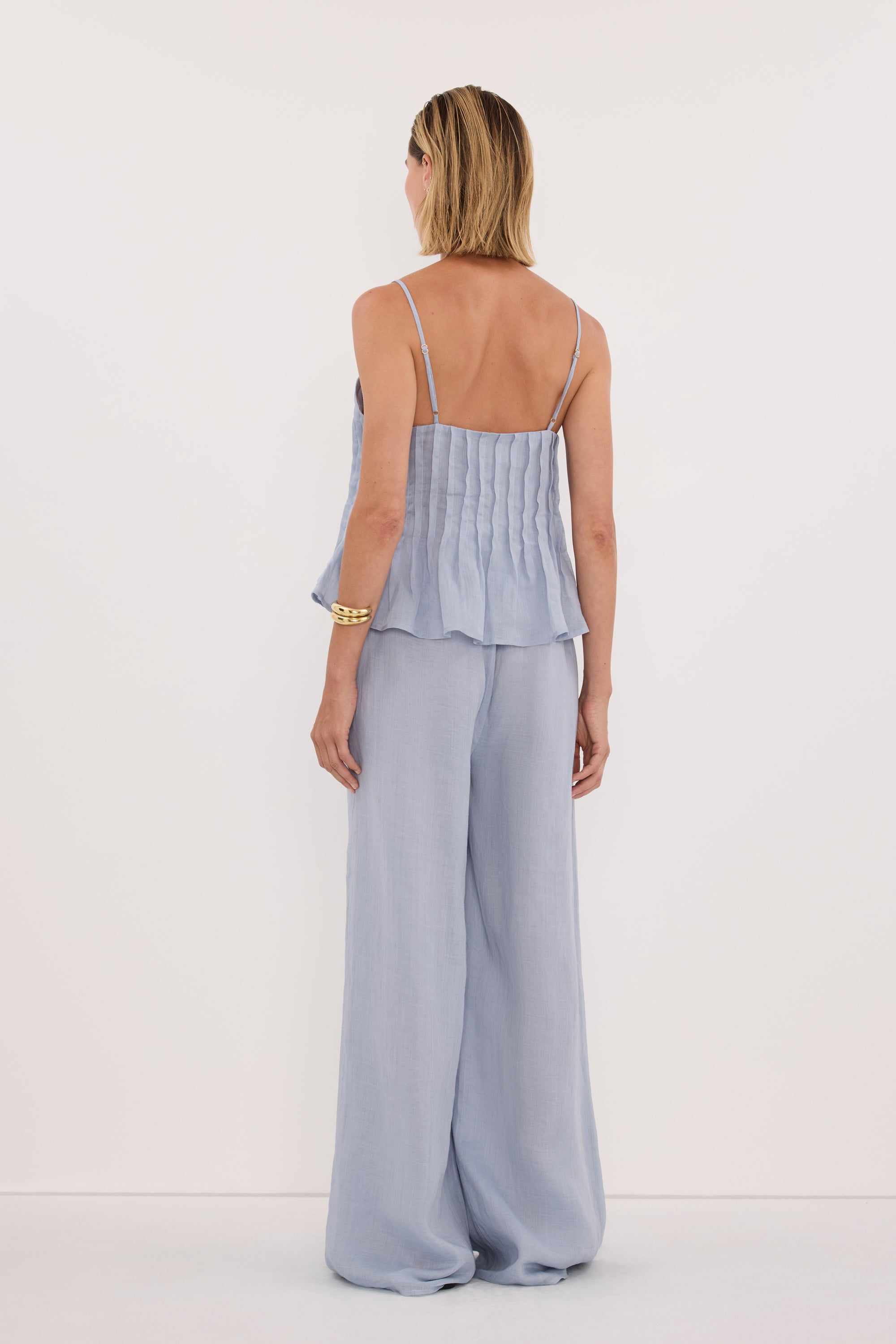 GINNY DUSTY BLUE RAMIE PANT