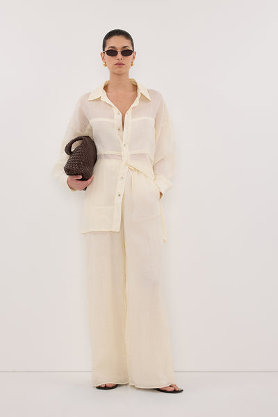 Aude wearing GINNY STRAW RAMIE PANT