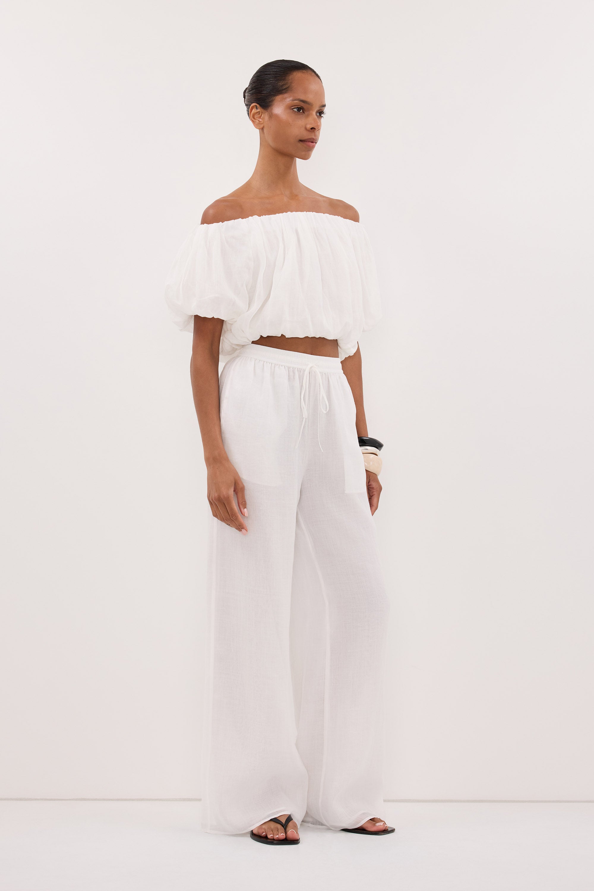 GINNY WHITE RAMIE PANT