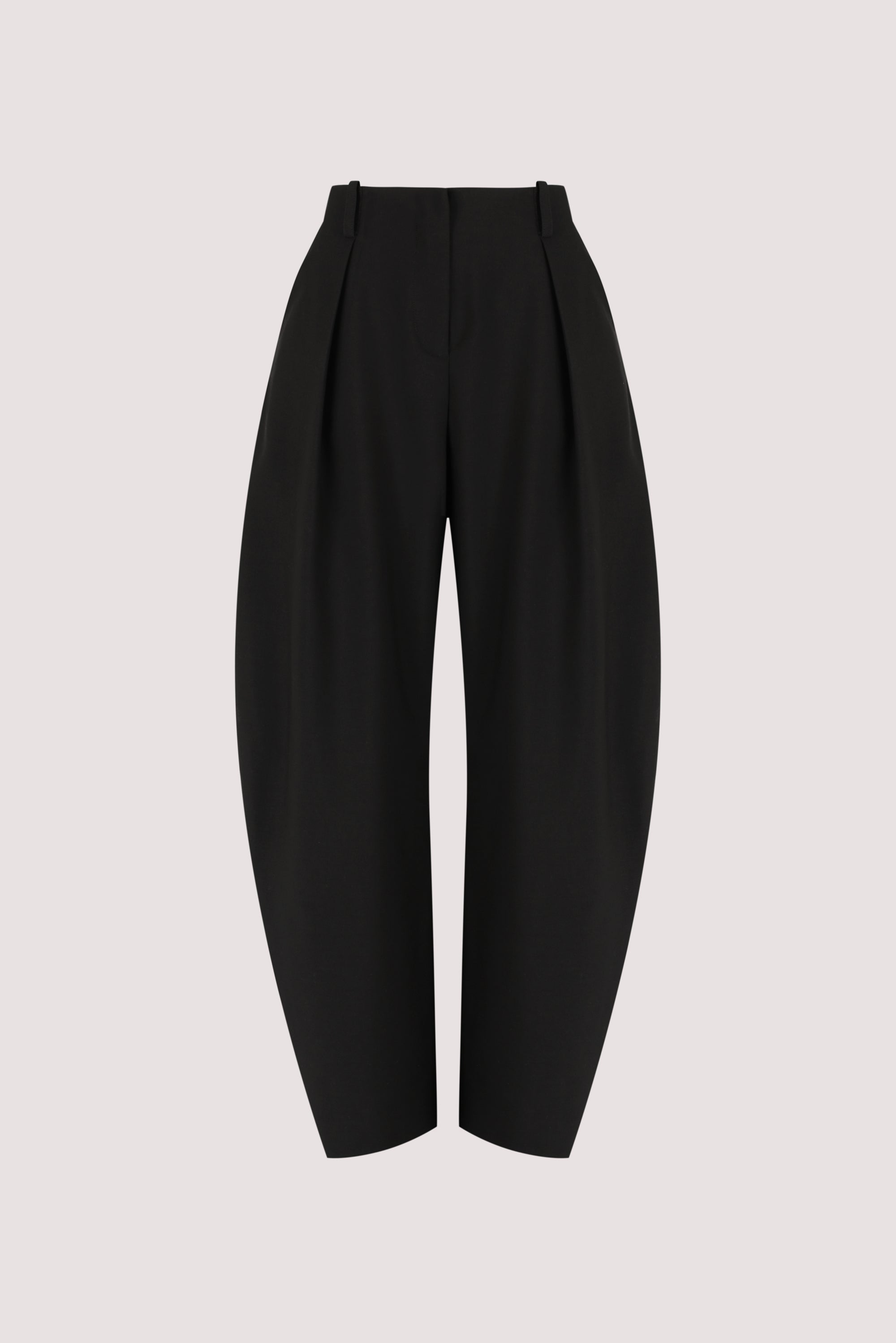 ROMY BLACK BARREL LEG TAILORED PANT