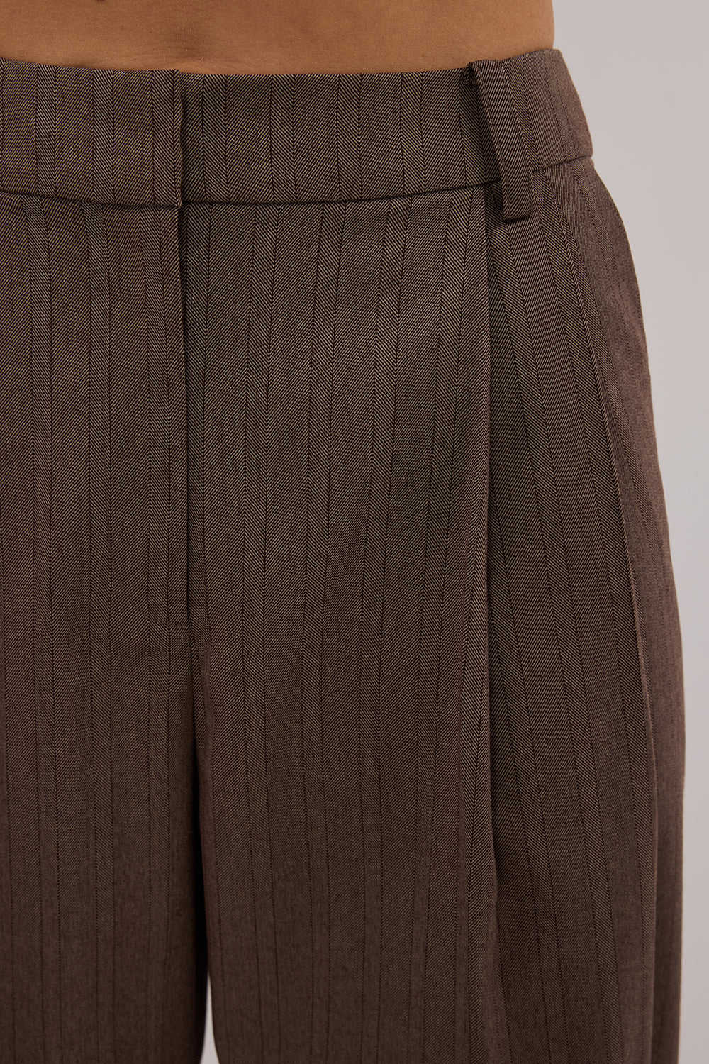 HAILEY CHOC STRIPE RELAXED PANT