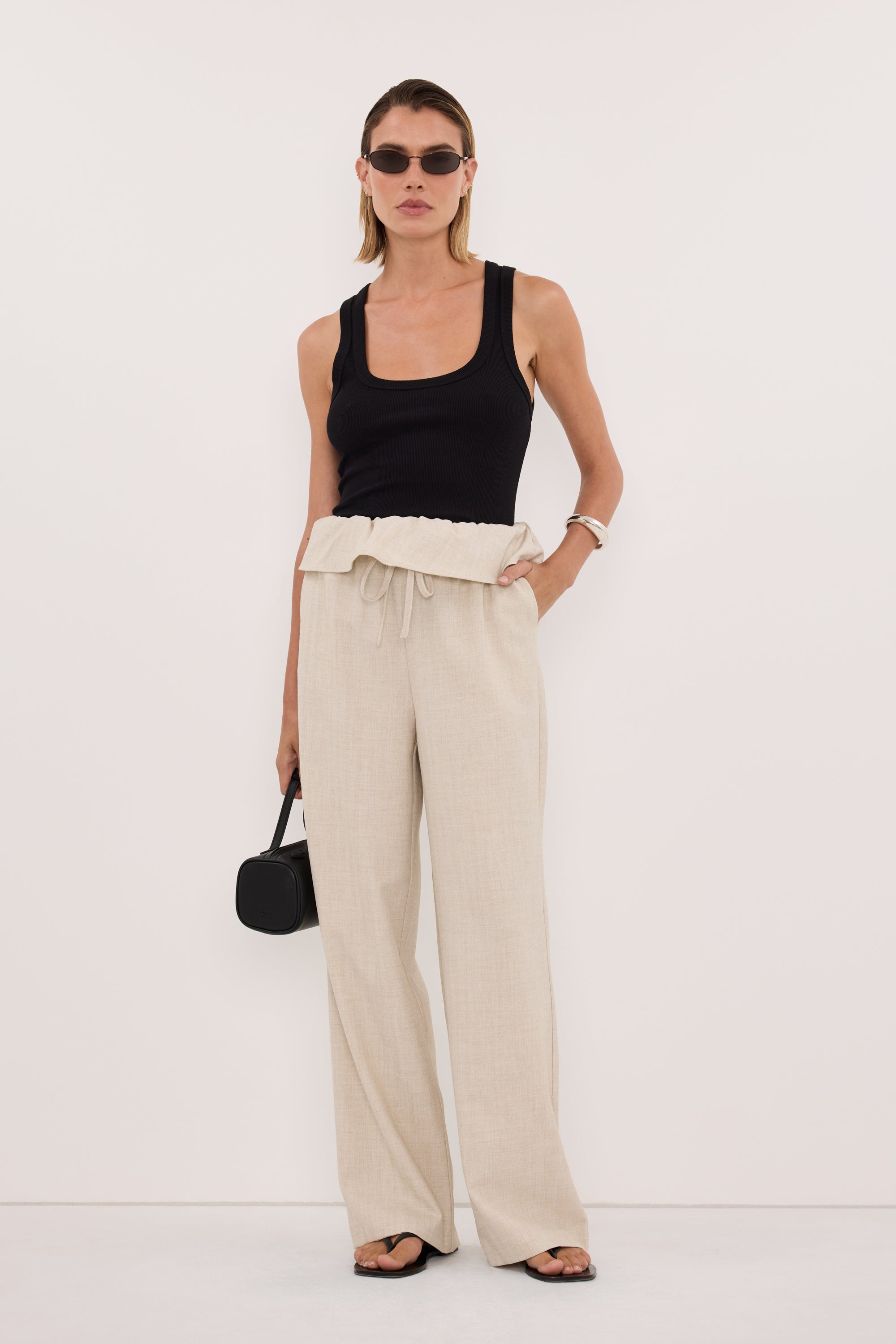 CYRUS NATURAL MARLE FISHERMAN PANT