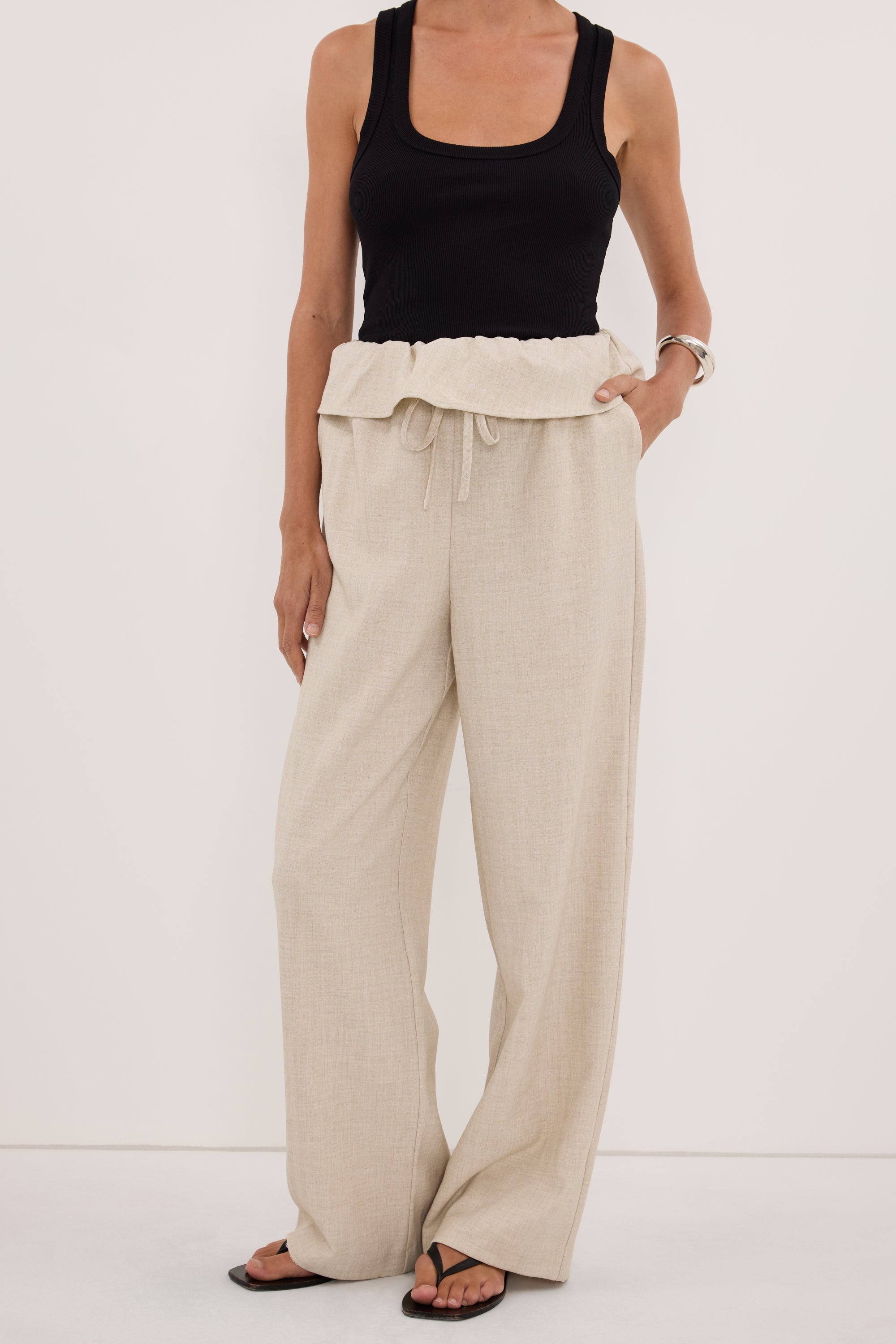 CYRUS NATURAL MARLE FISHERMAN PANT
