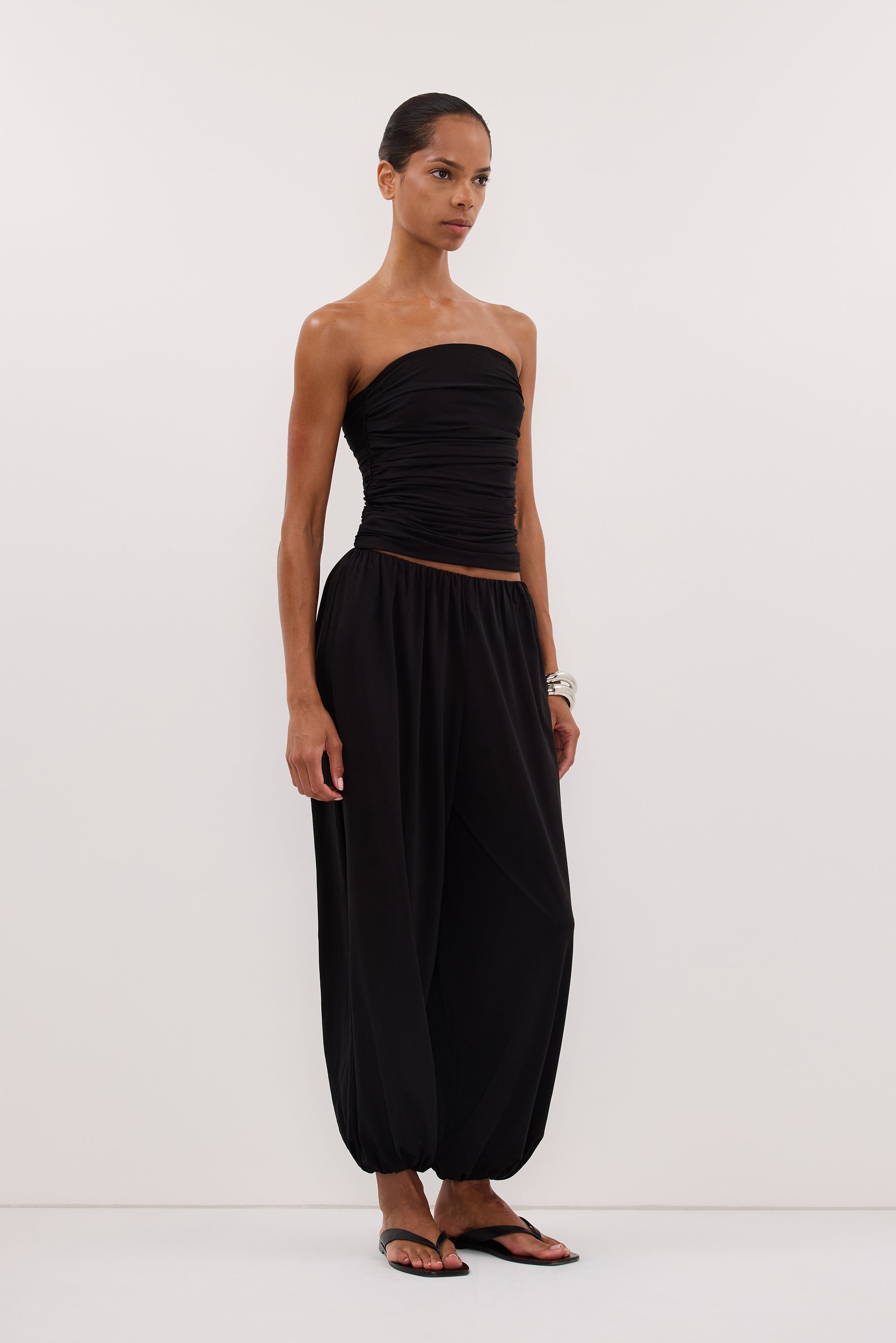 SHARI BLACK MODAL BALLOON PANT