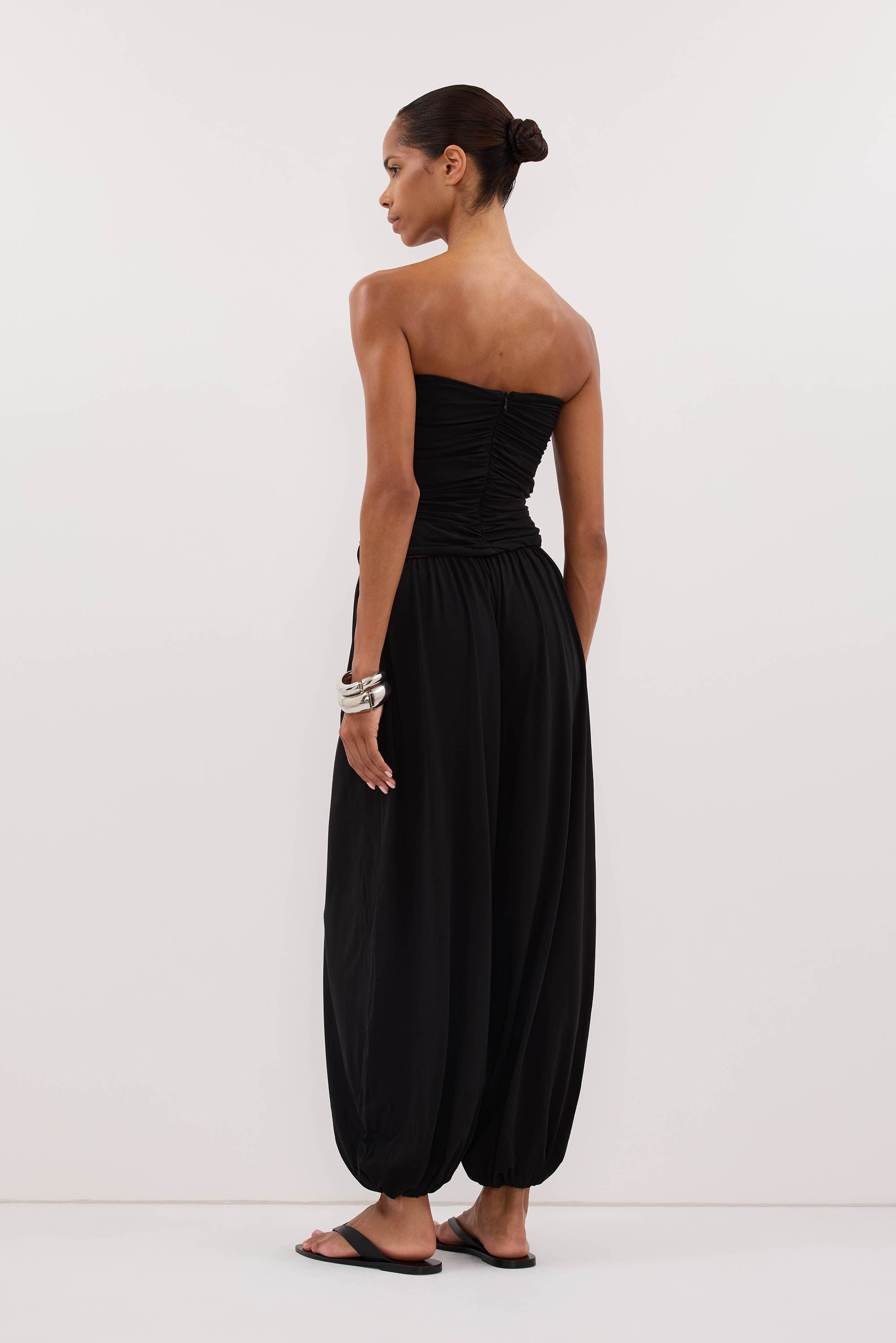 SHARI BLACK MODAL BALLOON PANT