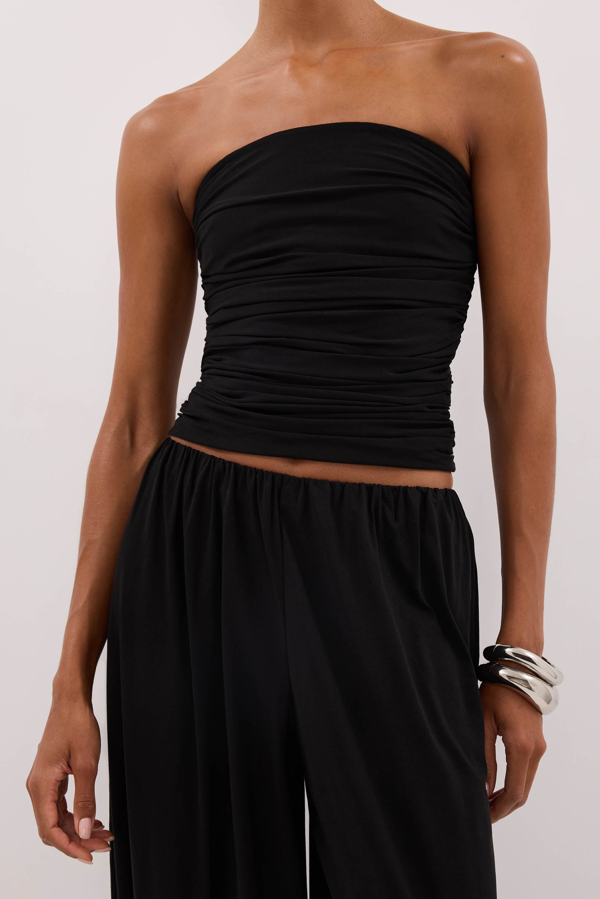 SHARI BLACK MODAL BALLOON PANT
