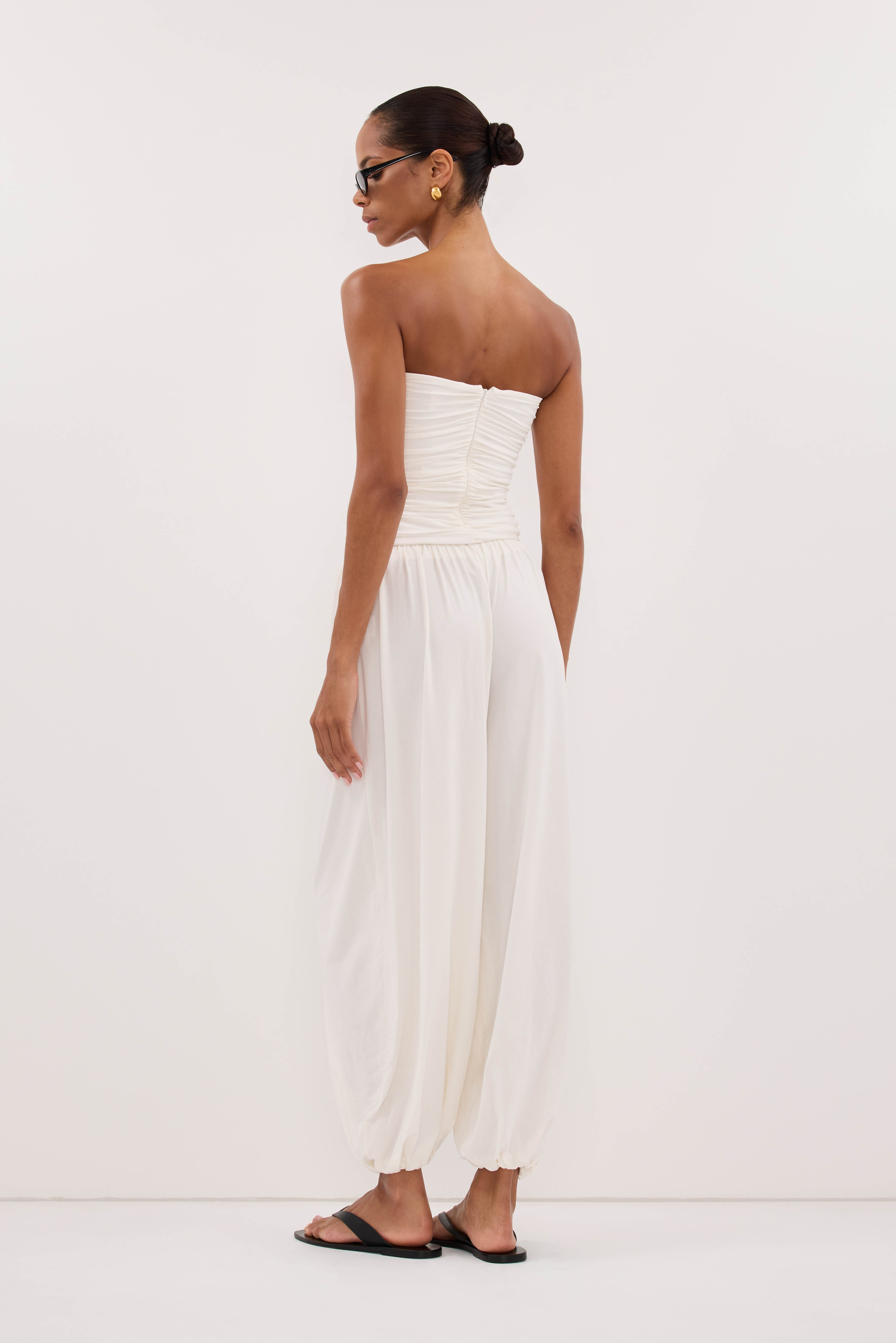 SHARI OFF WHITE MODAL BALLOON PANT