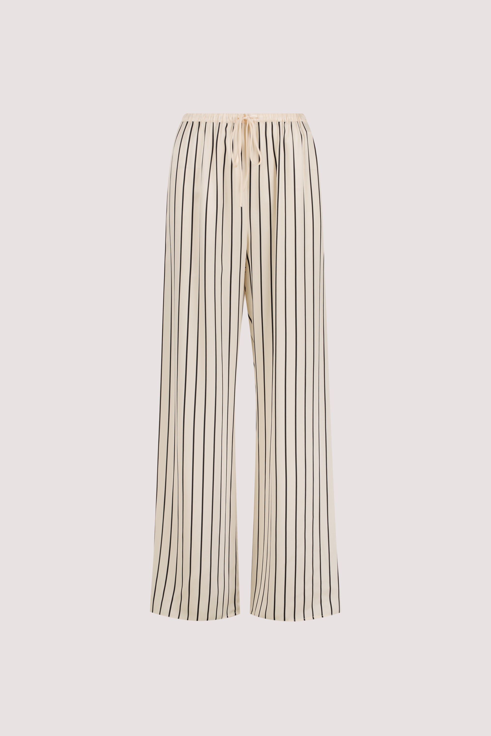 ADRIENNE CREAM STRIPE SILK PANT