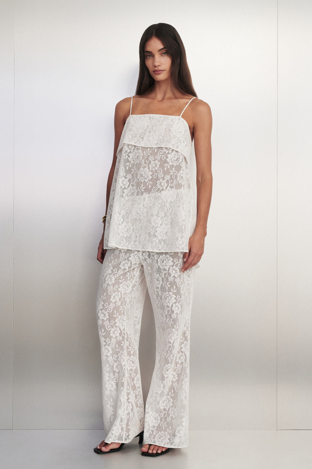 ANYA WHITE LACE PANT