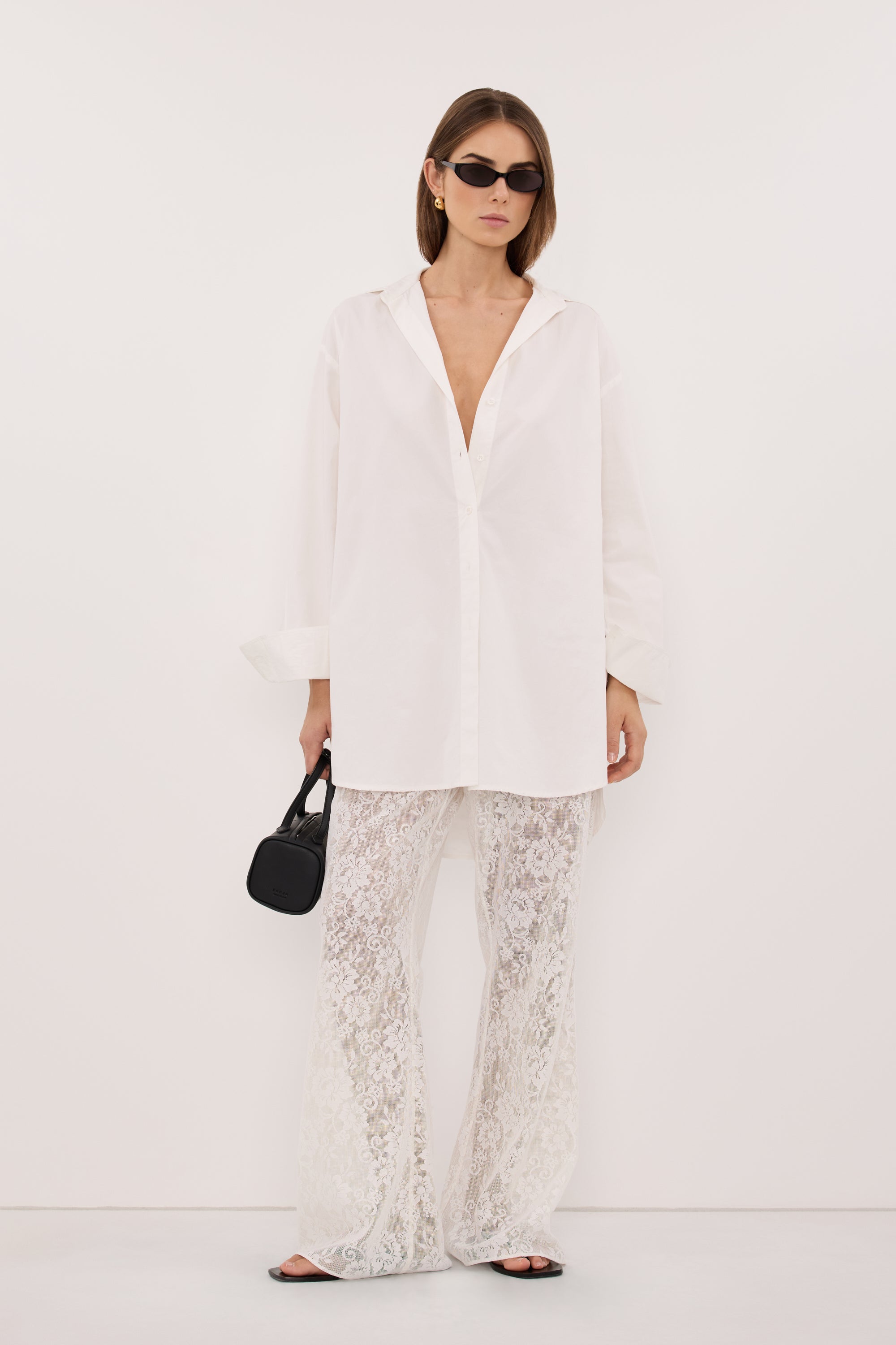 ANYA WHITE LACE PANT