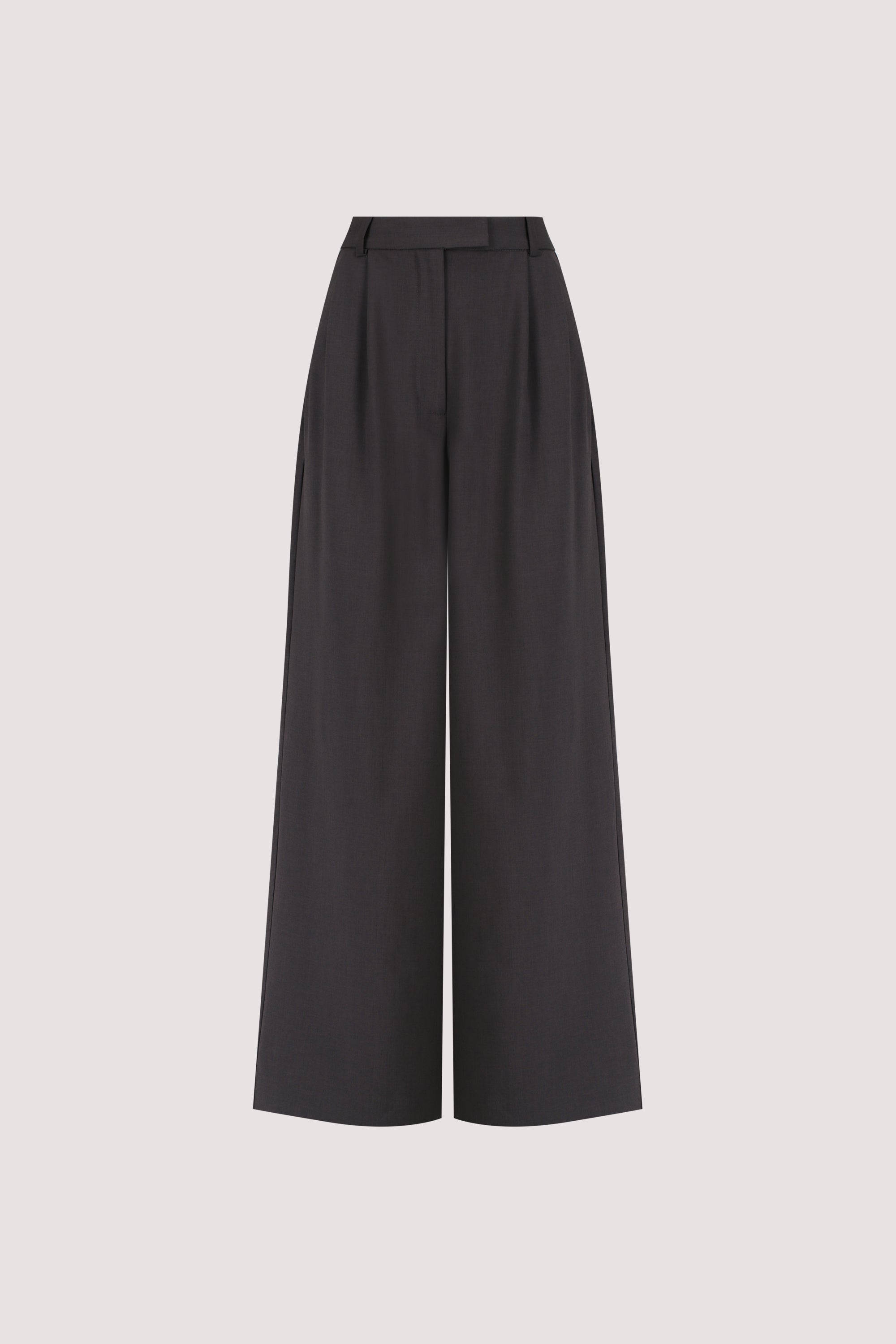 PARKER DARK GREY TAILORED WIDE LEG PANT
