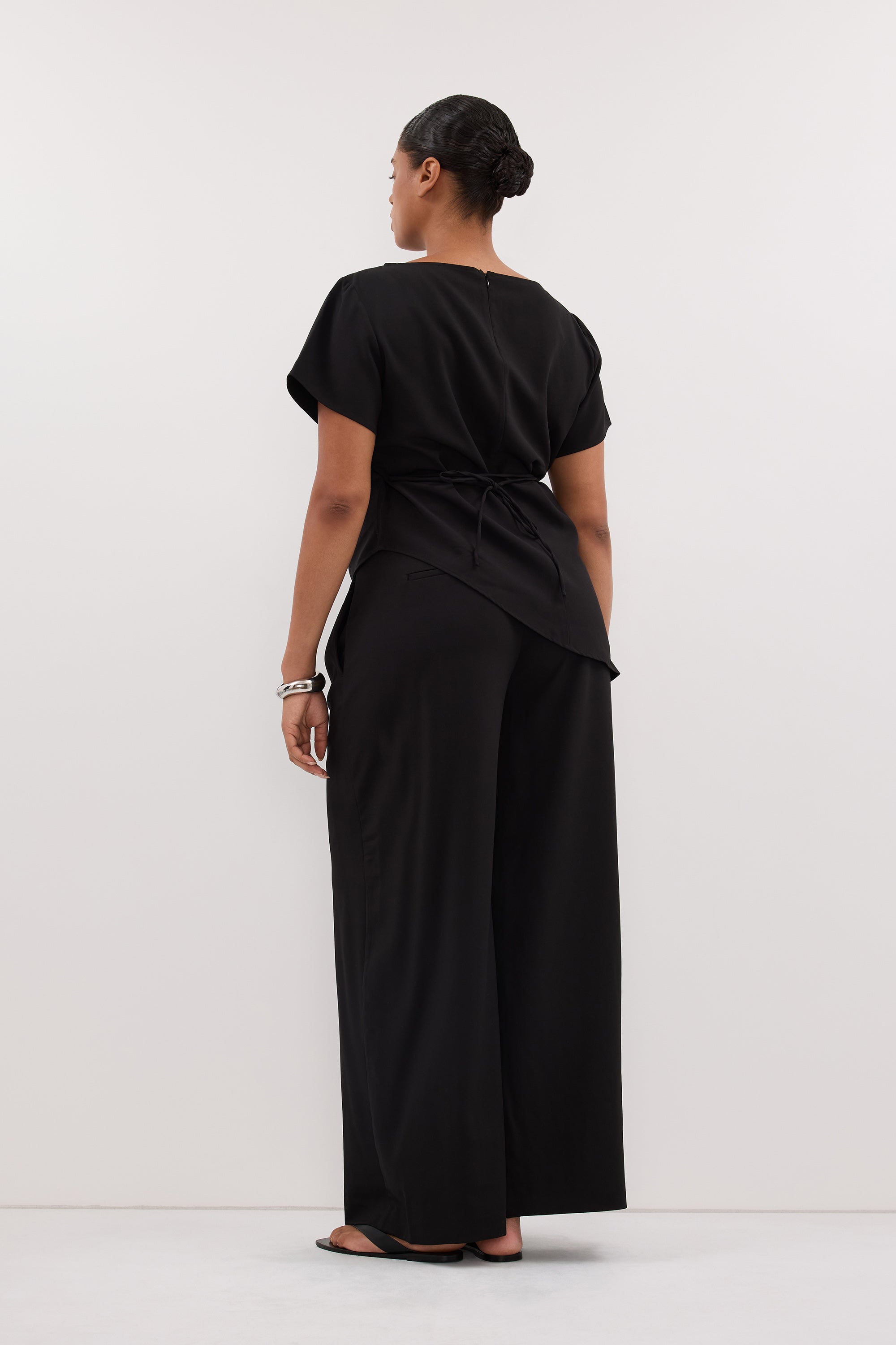 PARKER BLACK TAILORED WIDE LEG PANT