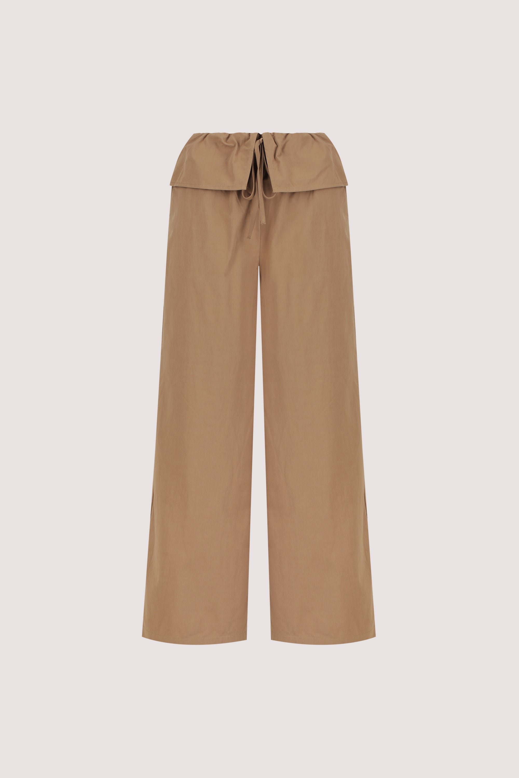 BENTLEE CARAMEL COTTON FISHERMAN PANT
