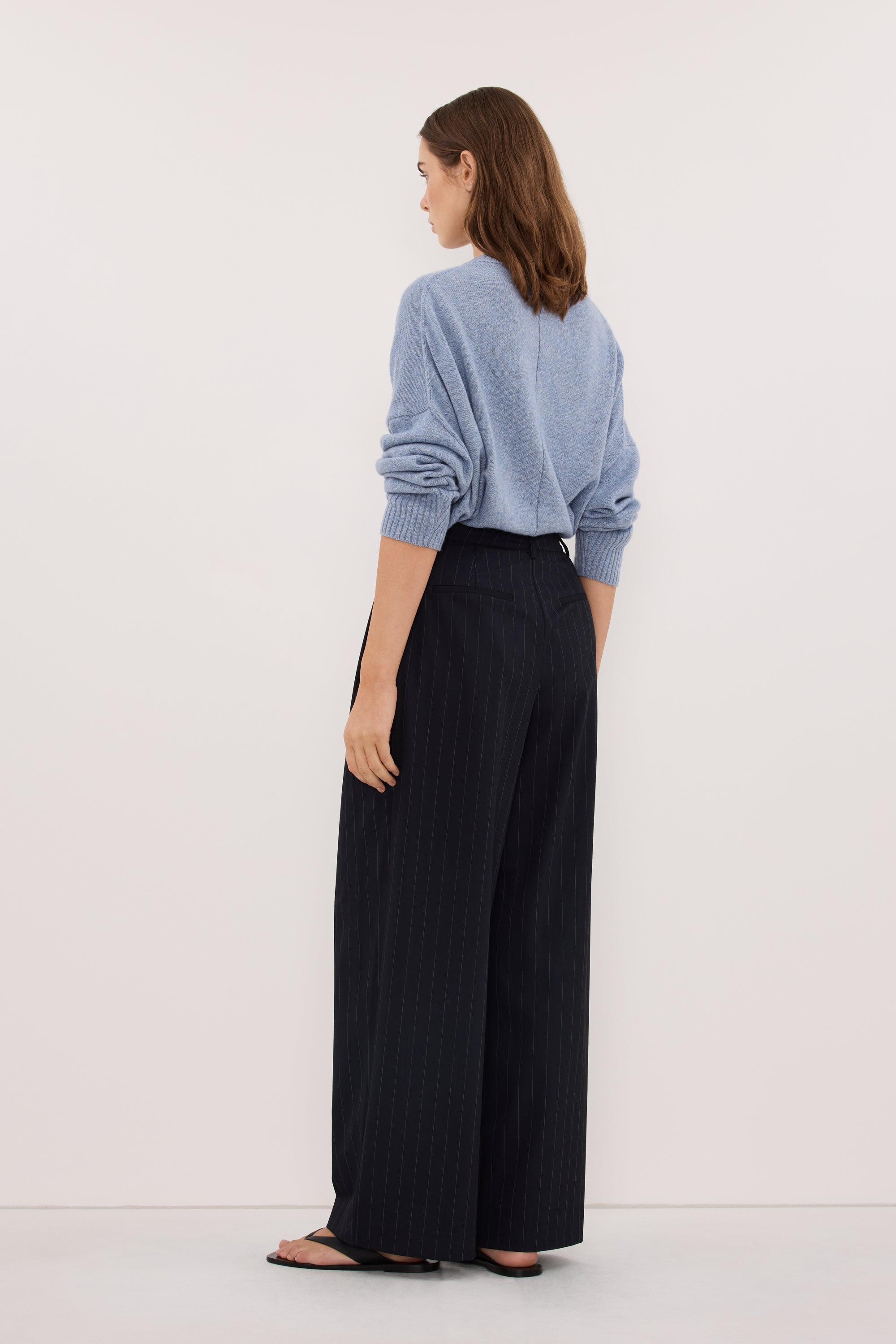 SIAN INK STRIPE TAILORED WIDE PANT