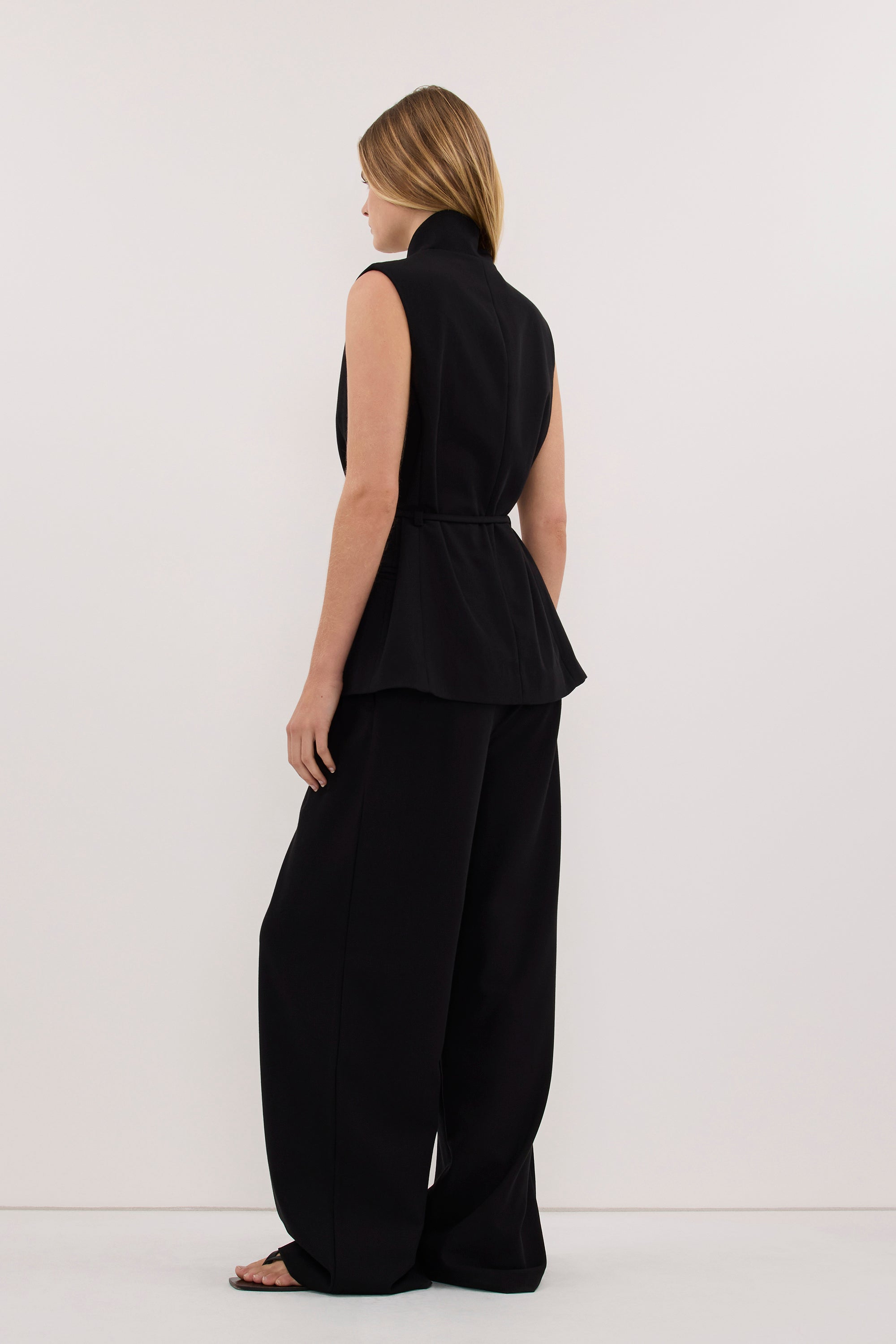 VIDA BLACK ASYM WAISTBAND PANT