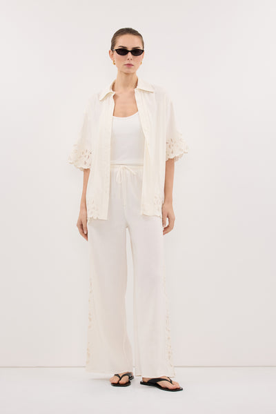 Stas wearing ZARIA OFF WHITE PANT