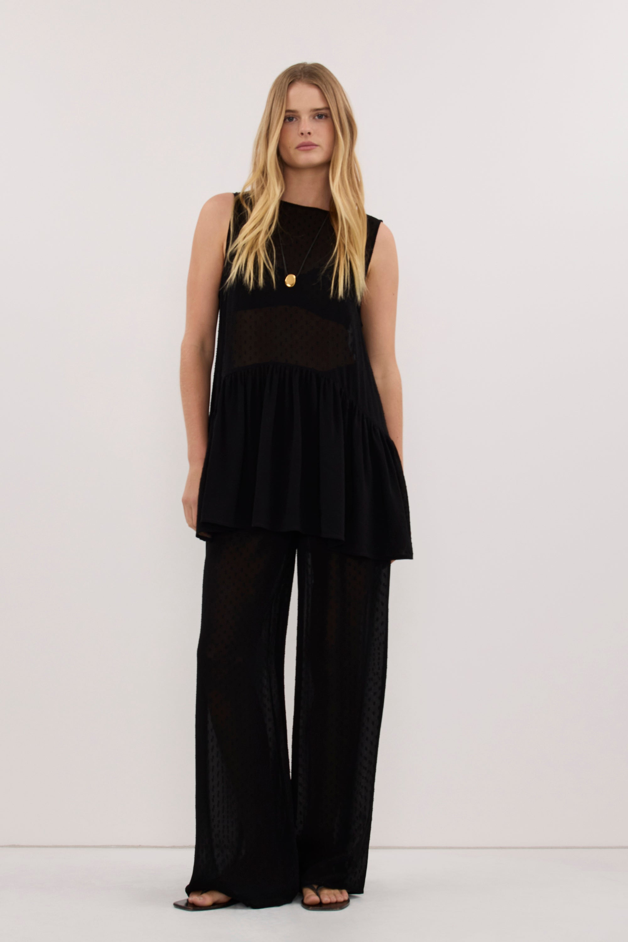 SALINA BLACK DOT PANT