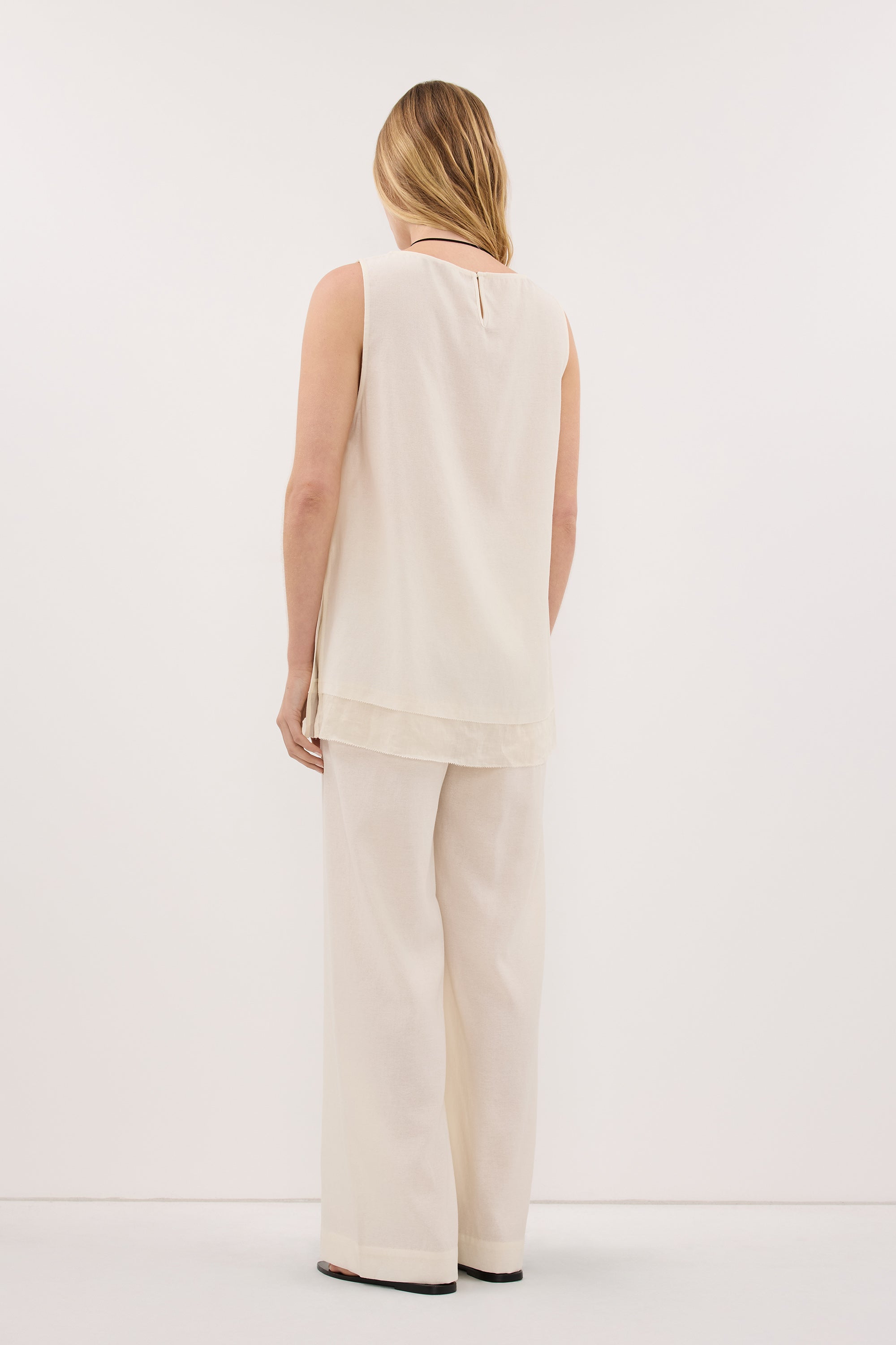 CALIA CREAM TAILORED PANT