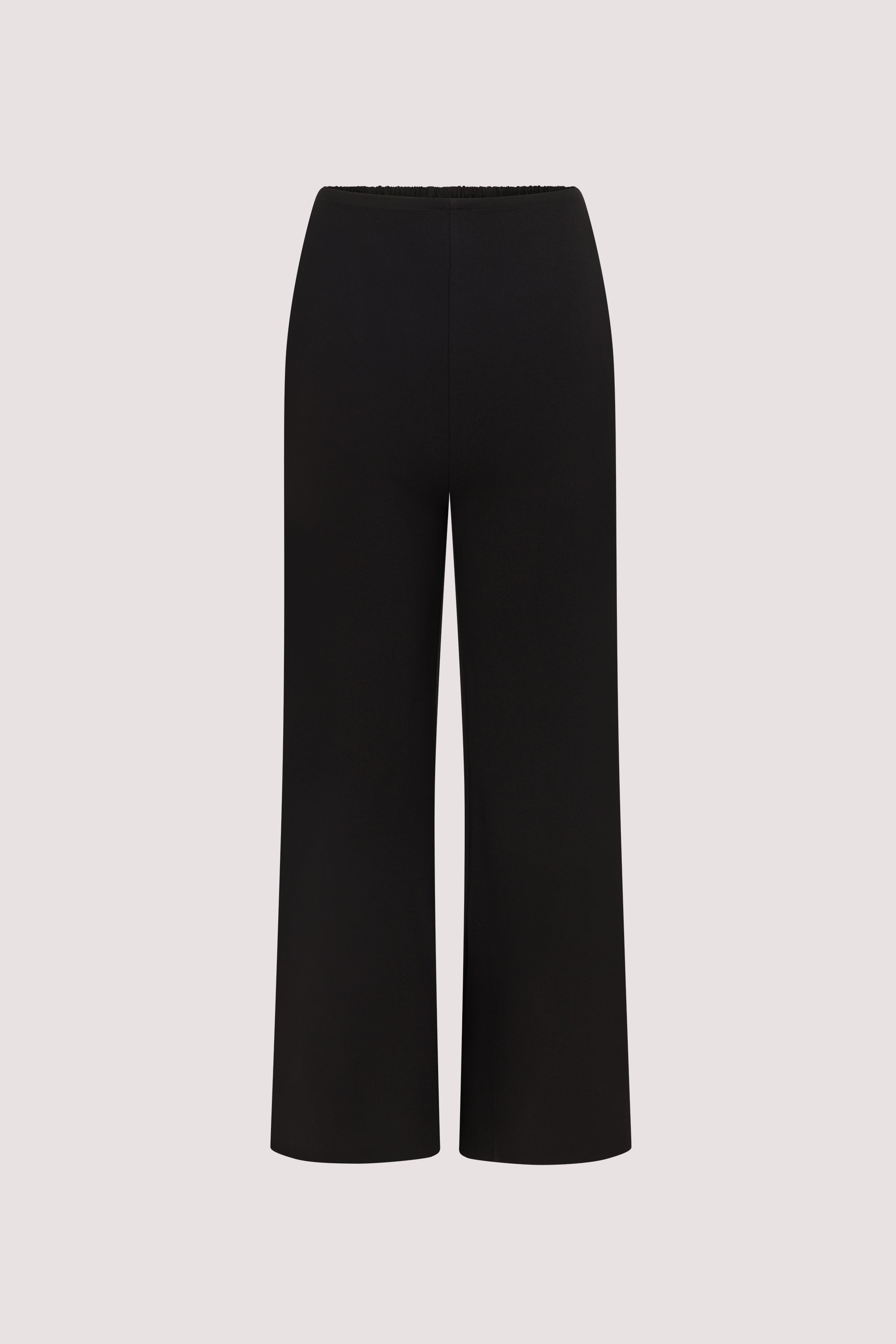 PARKER BLACK FLAT FRONT PANT