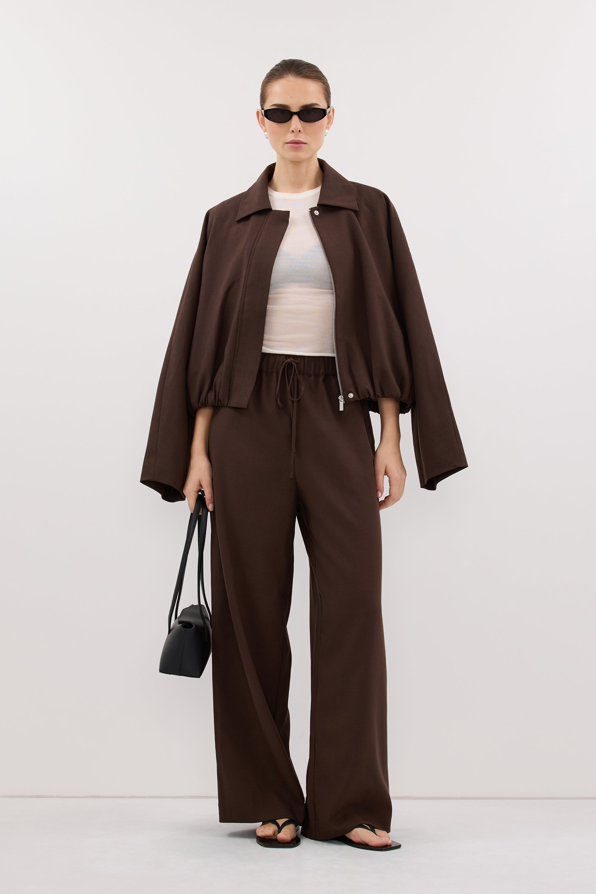 KENDALL MILK CHOC DRAWSTRING PANT - PRE ORDER