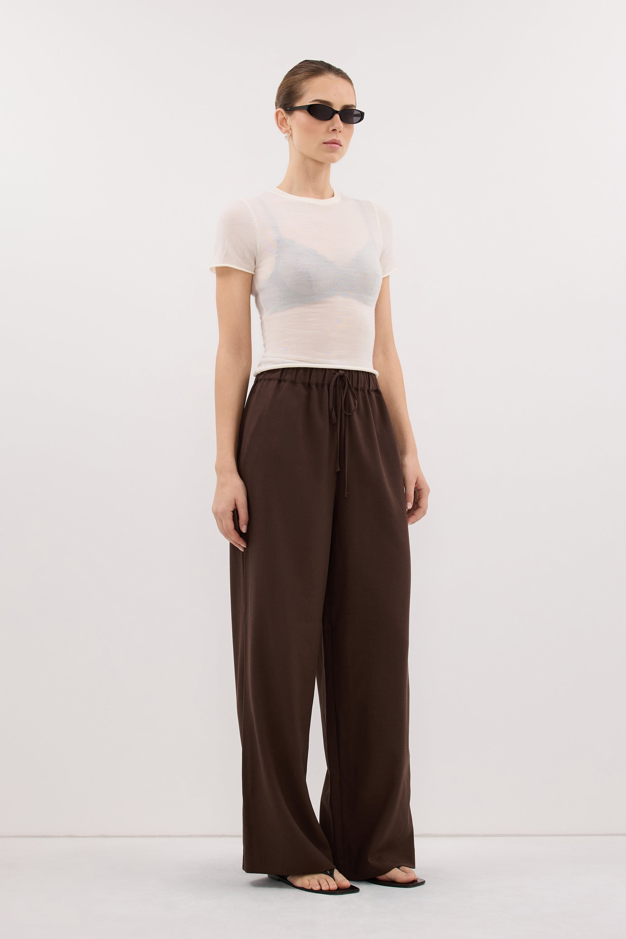KENDALL MILK CHOC DRAWSTRING PANT - PRE ORDER
