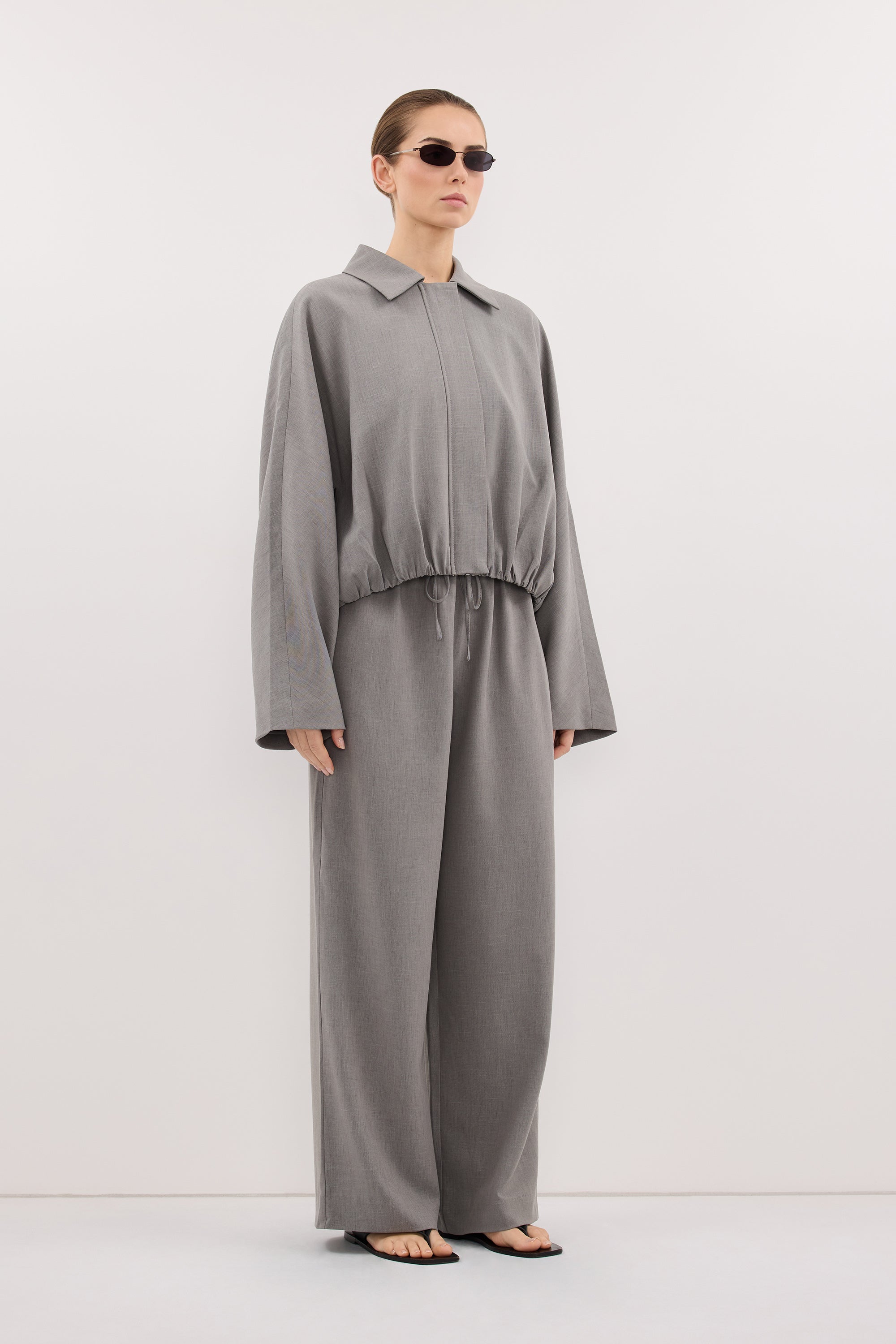 KENDALL STEEL GREY DRAWSTRING PANT