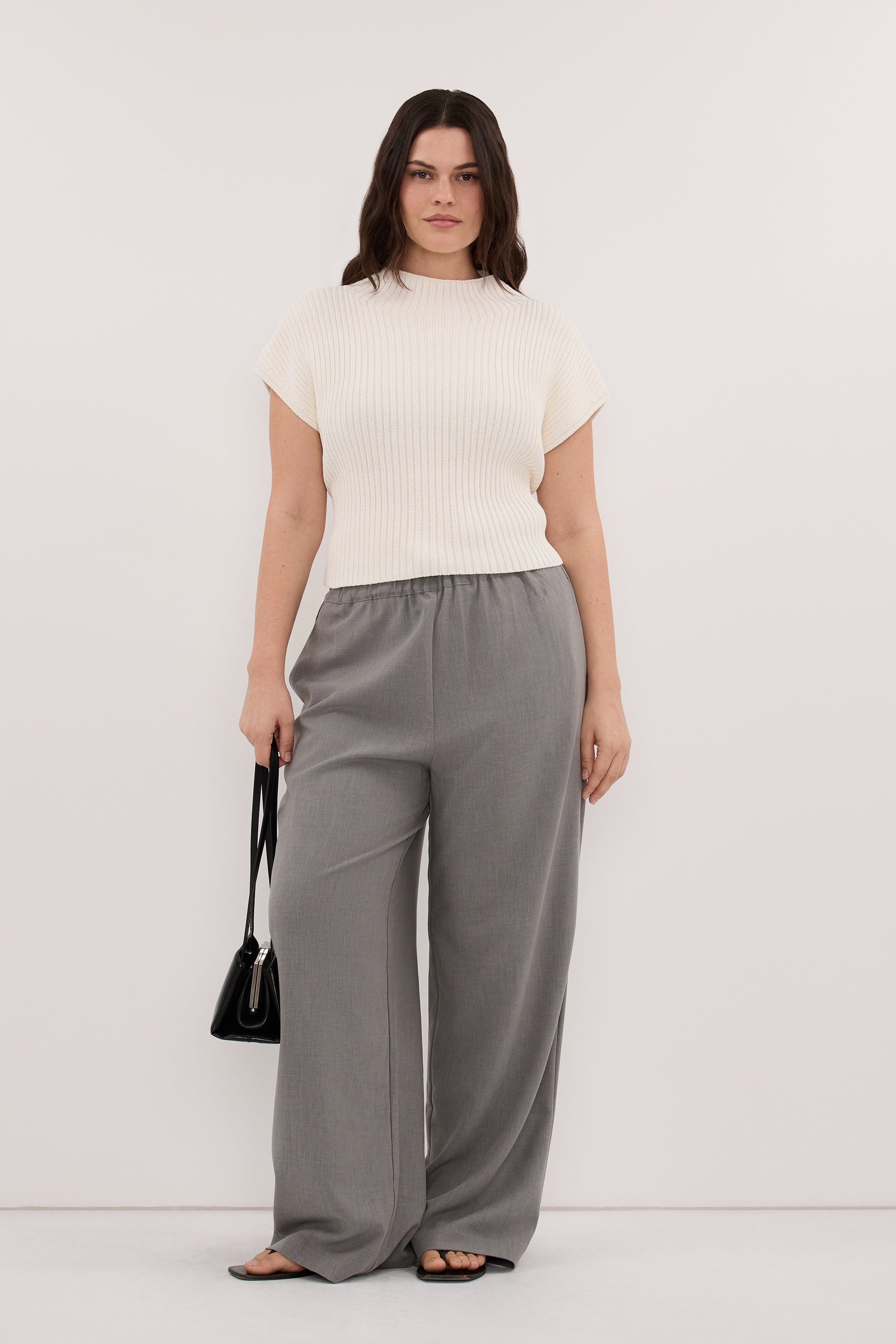 KENDALL STEEL GREY DRAWSTRING PANT – DISSH