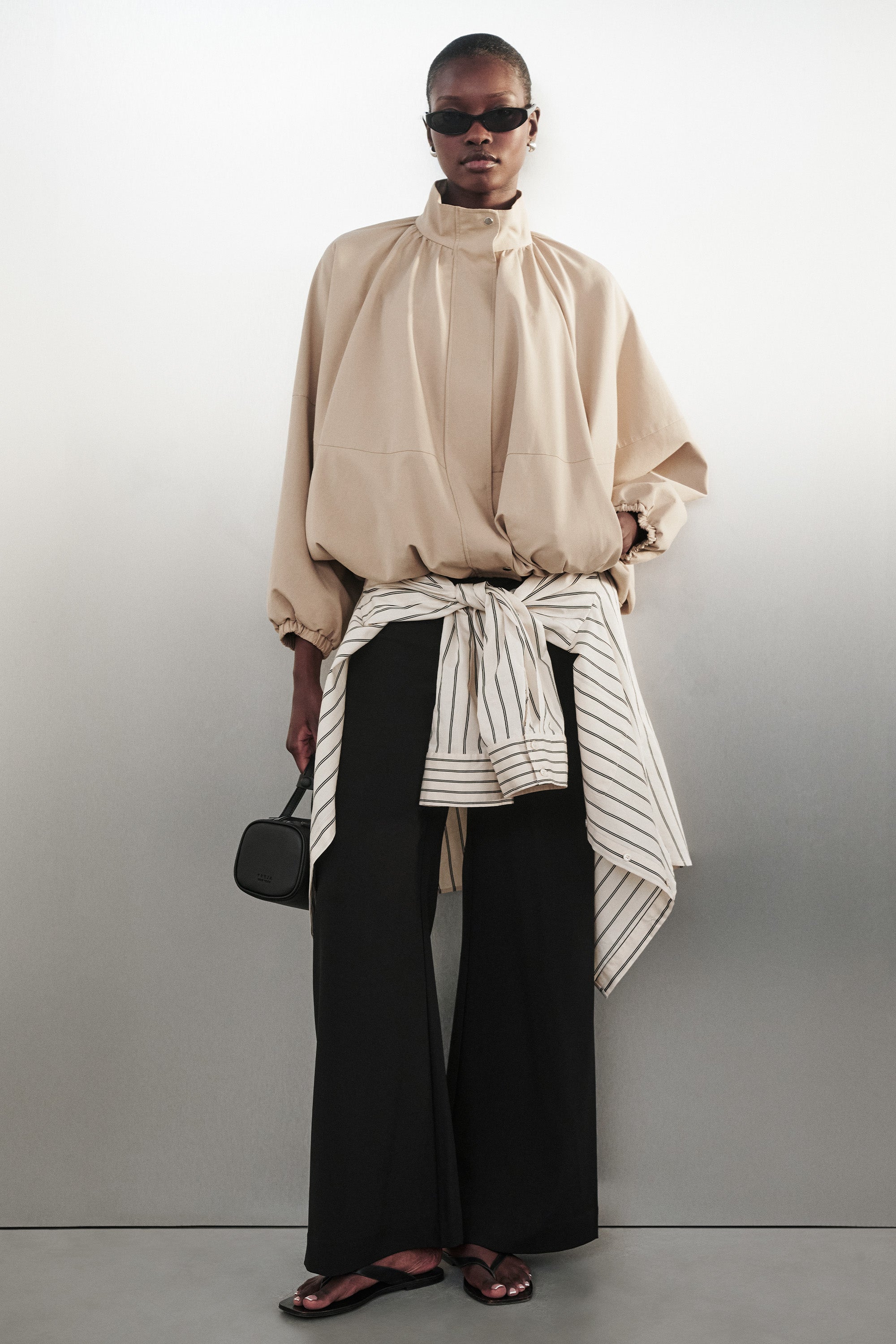 VIANNA BLACK ELASTICATED DRAWSTRING PANT