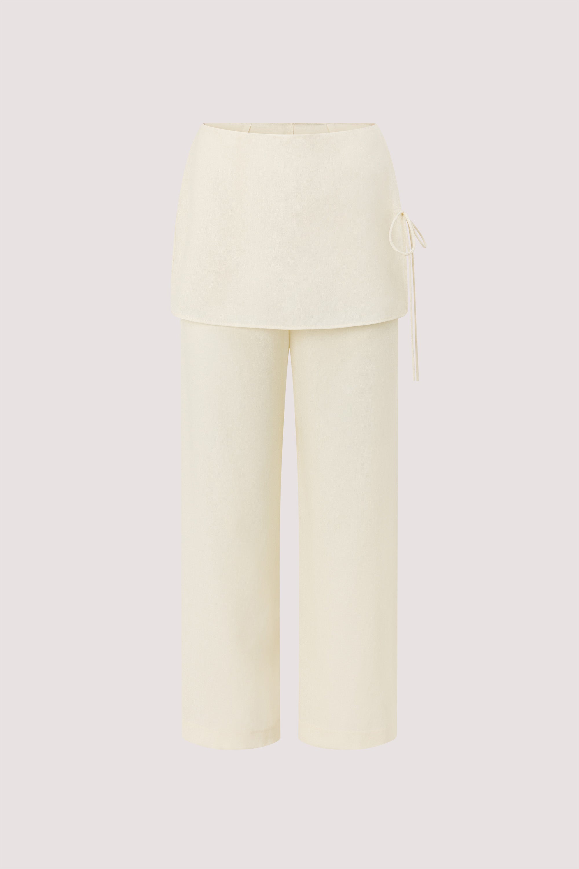 CALIA CREAM BUTTON WRAP PANT