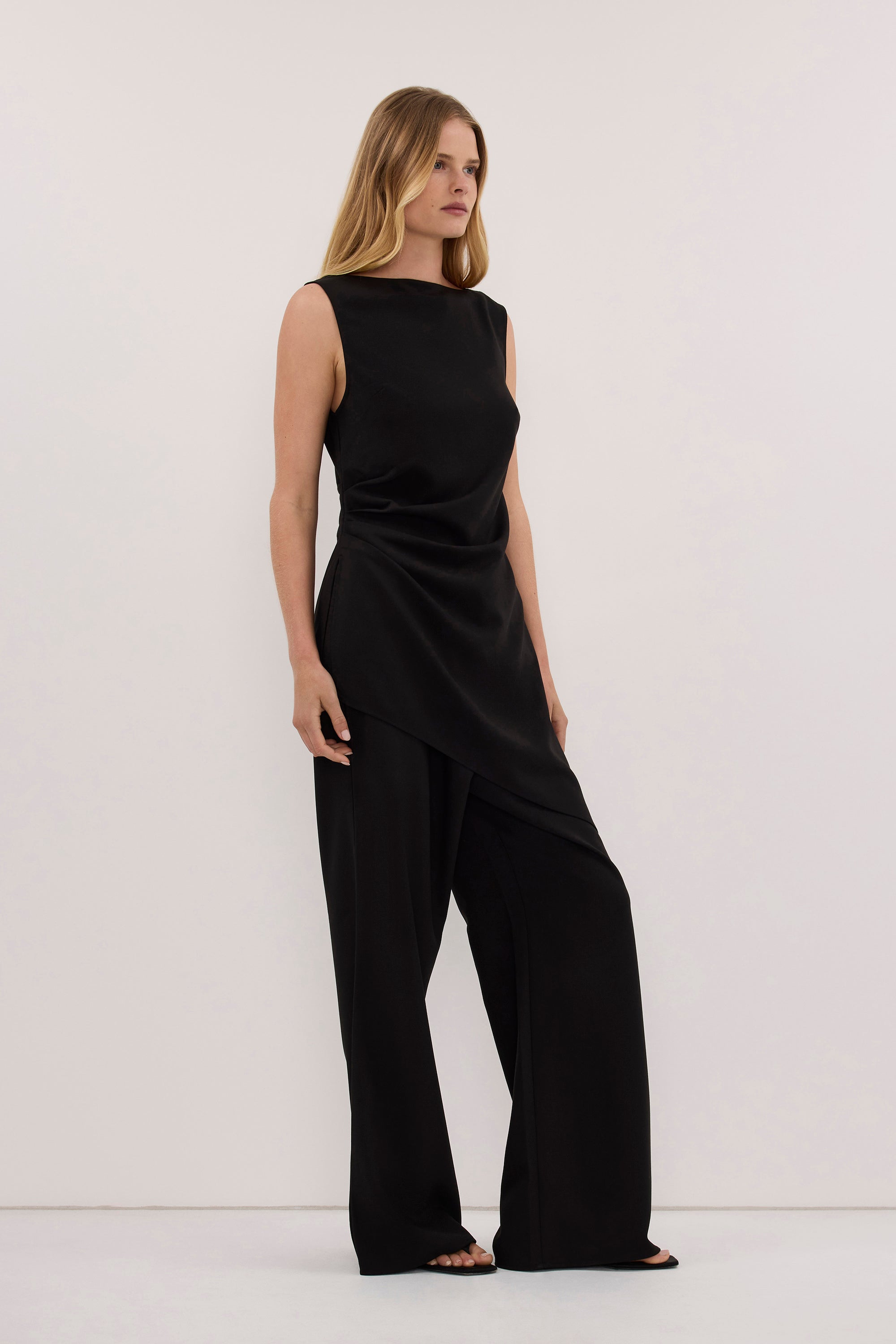 KENDALL BLACK ELASTICATED PANT