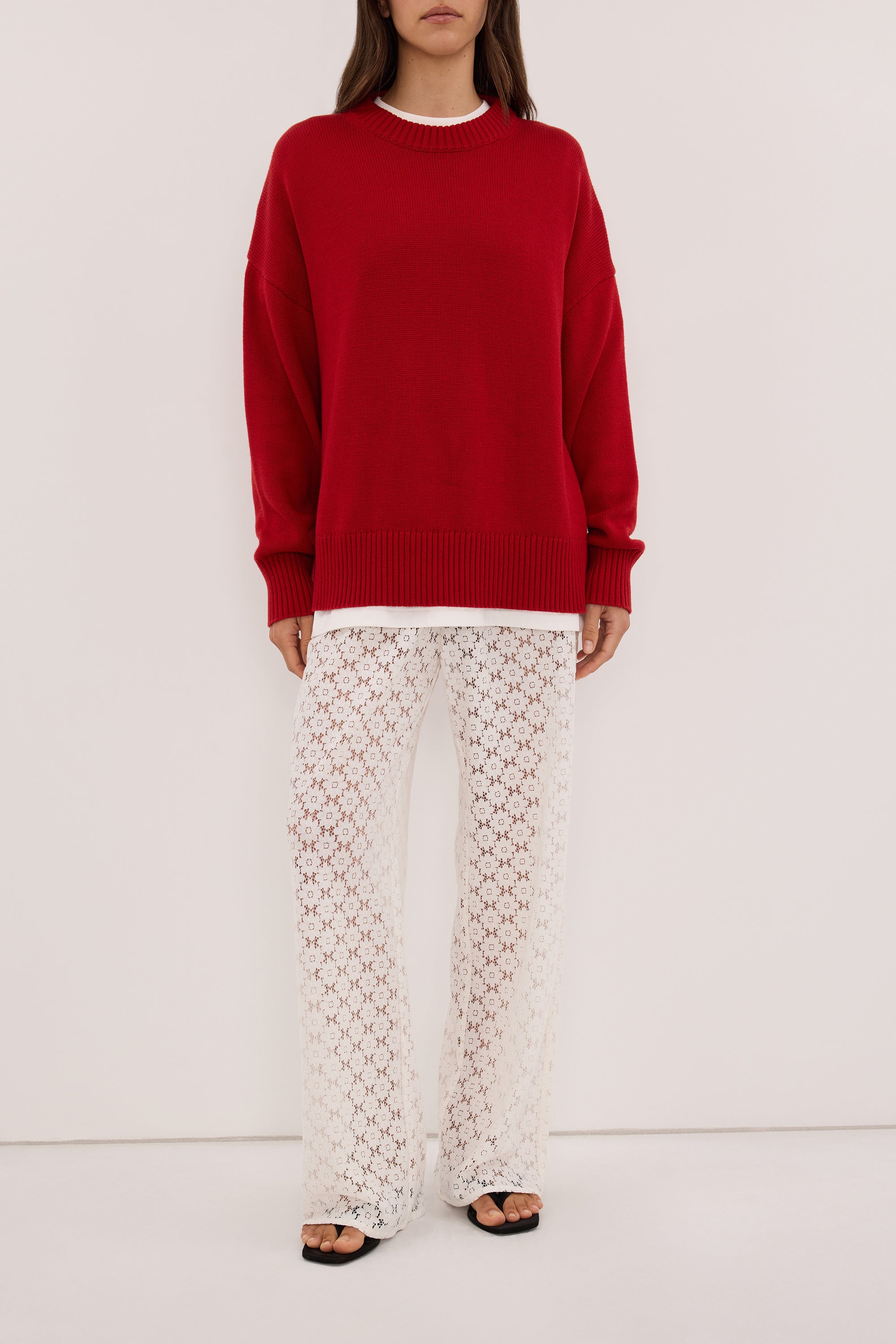 RENATA WHITE LACE PANT