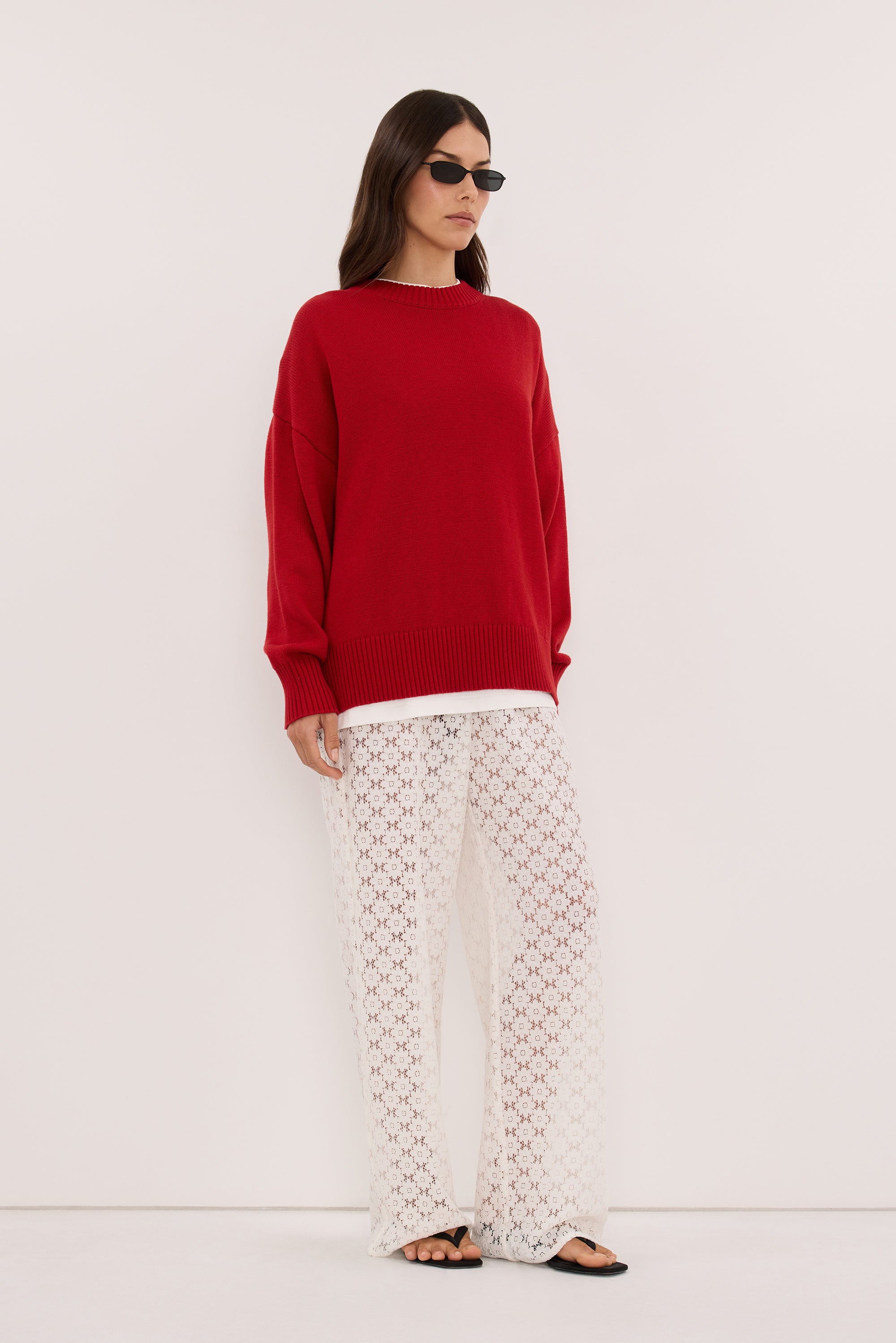 RENATA WHITE LACE PANT